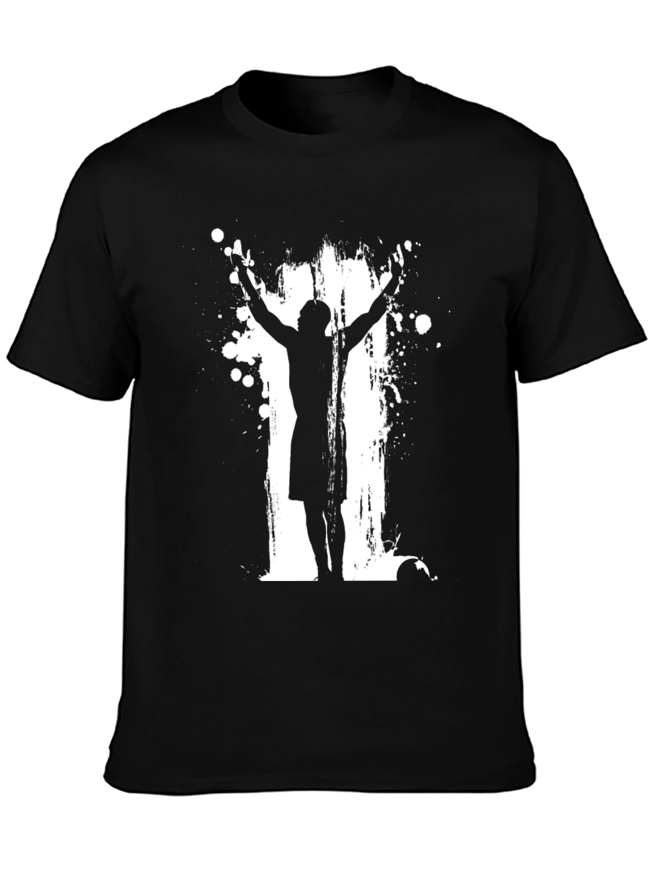 Soccer Goal Celebration Black T-Shirt