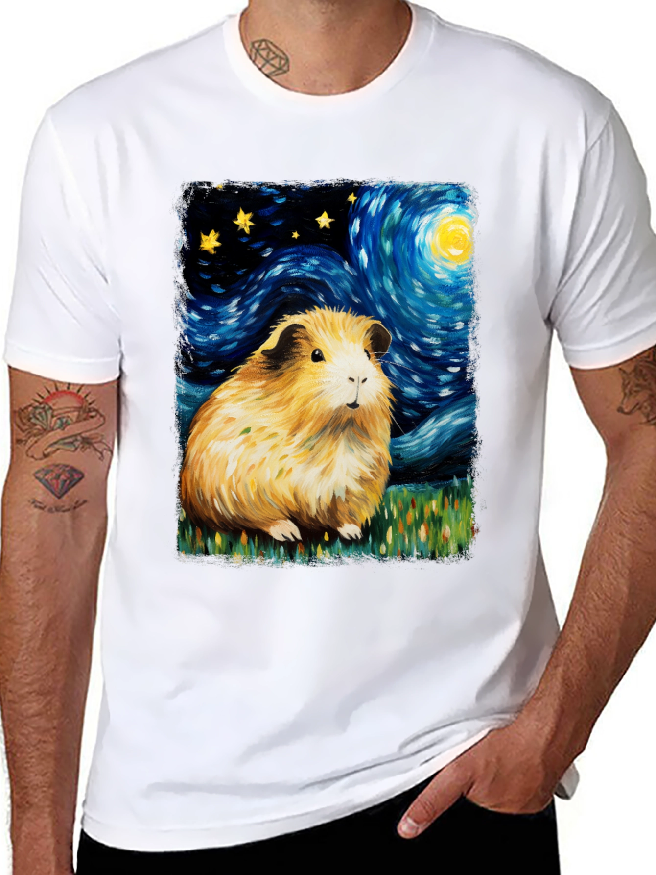 Starry Night Guinea Pig Tee