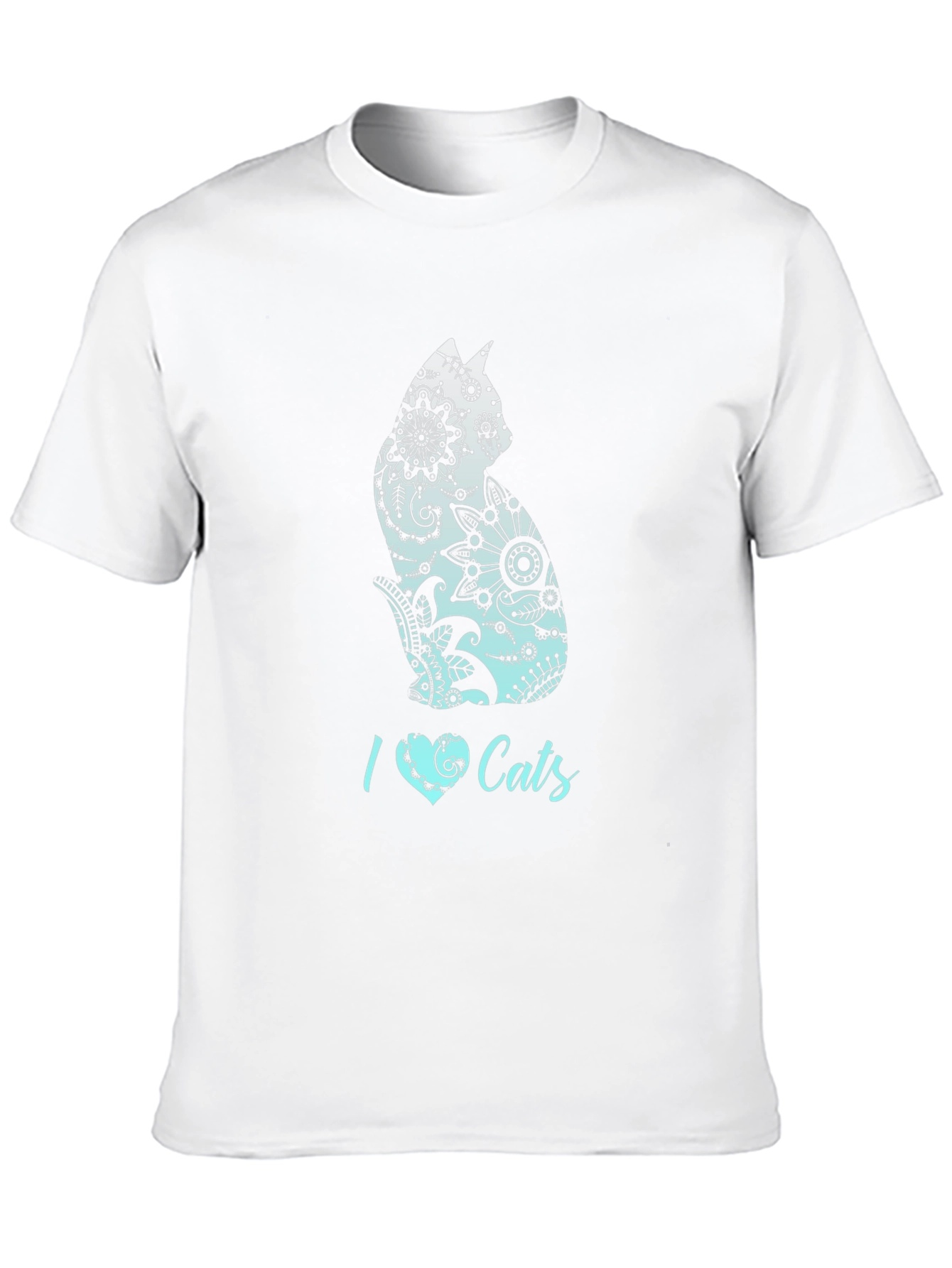 I Heart Cats Black Graphic T-Shirt