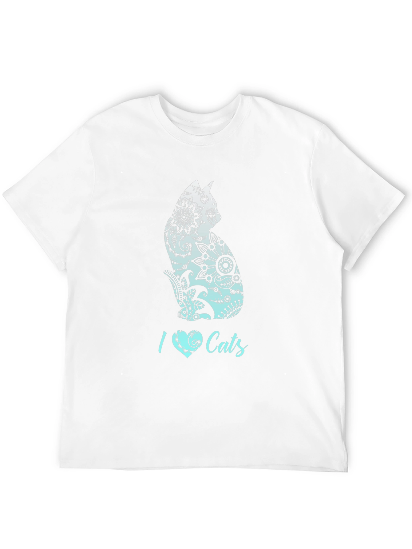 I Heart Cats Black Graphic T-Shirt