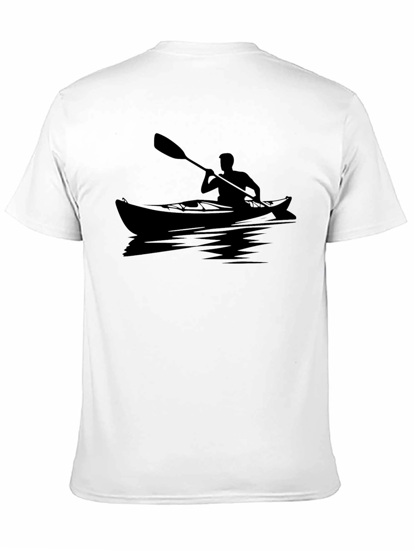 Kayaking Silhouette Graphic Tee - Black