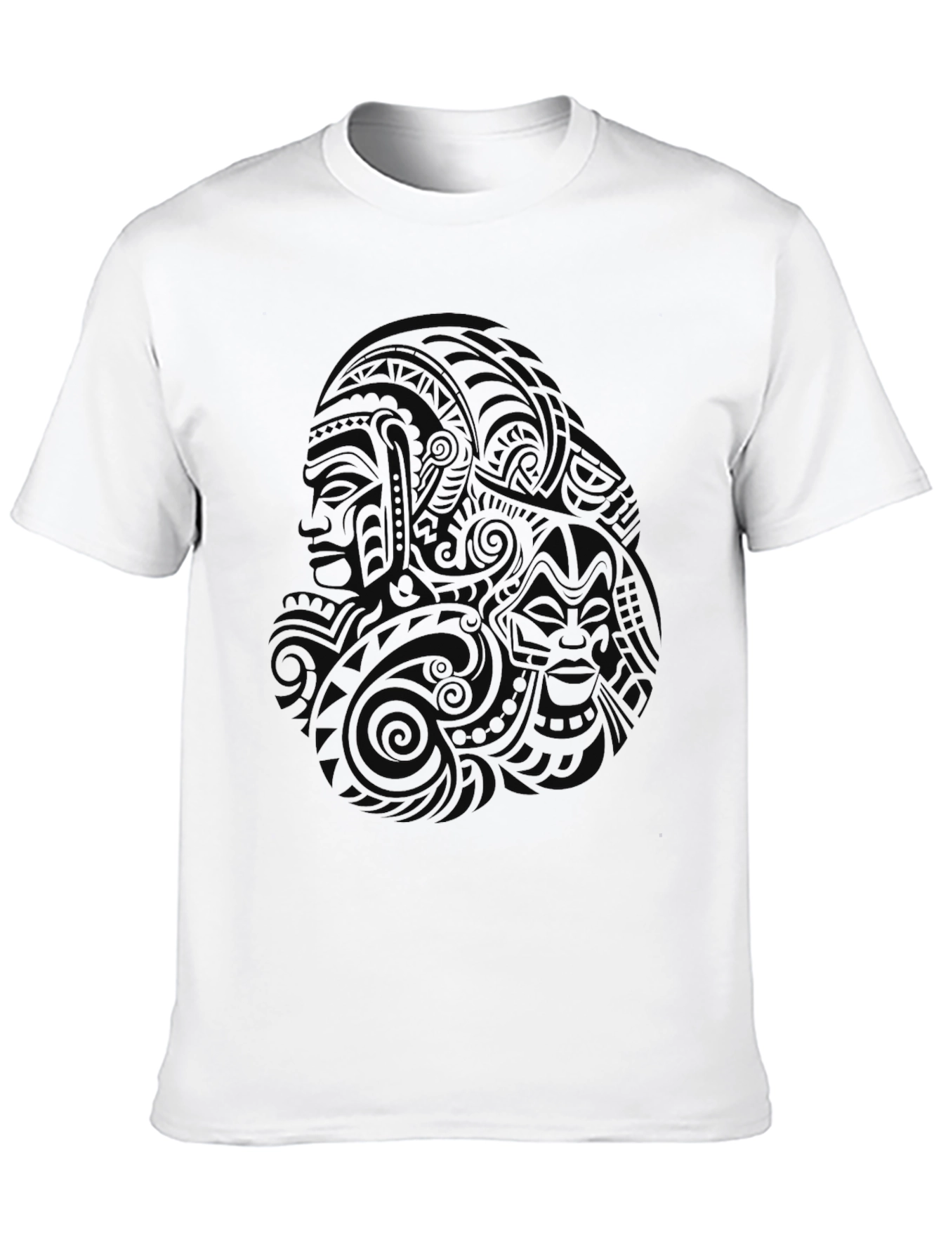 Black Tribal Design T-Shirt