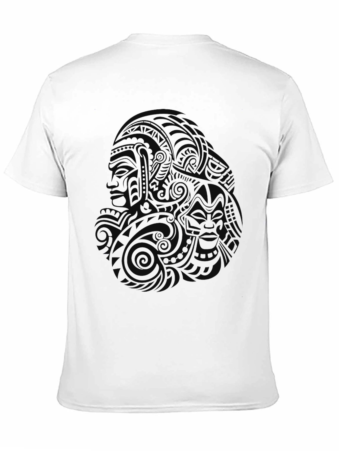 Black Tribal Design T-Shirt