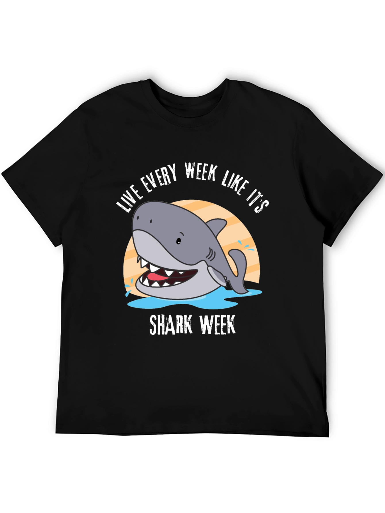 Live Every Week Like Its Shark Week Black T-Shirt