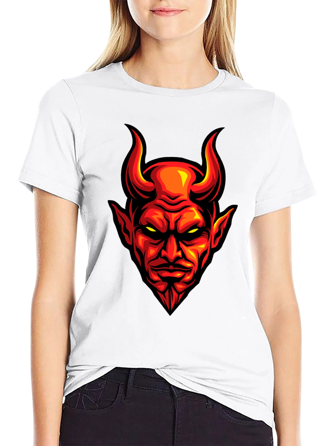 Fiery Devil Graphic Tee - Mens Black T-Shirt