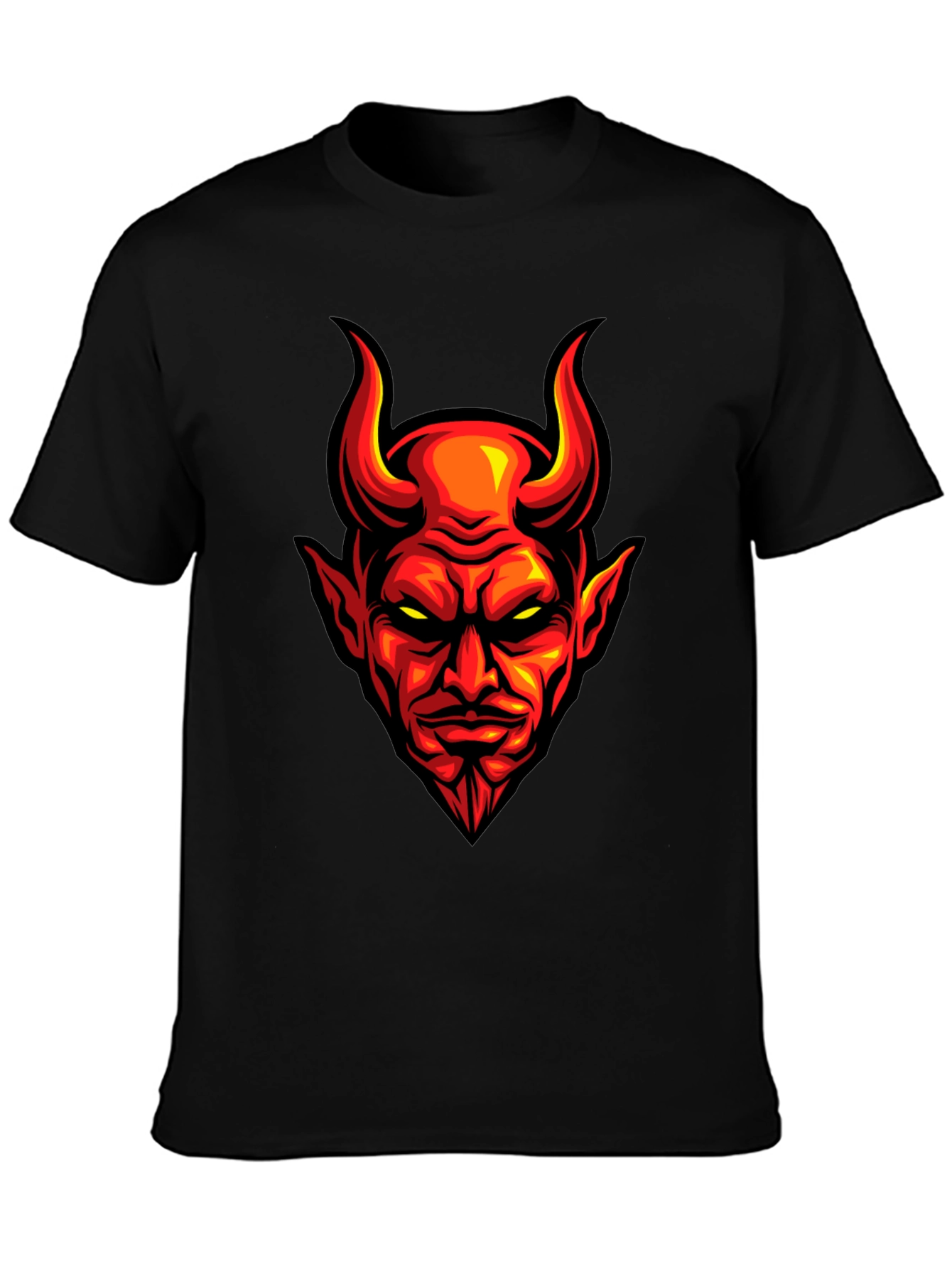 Fiery Devil Graphic Tee - Mens Black T-Shirt