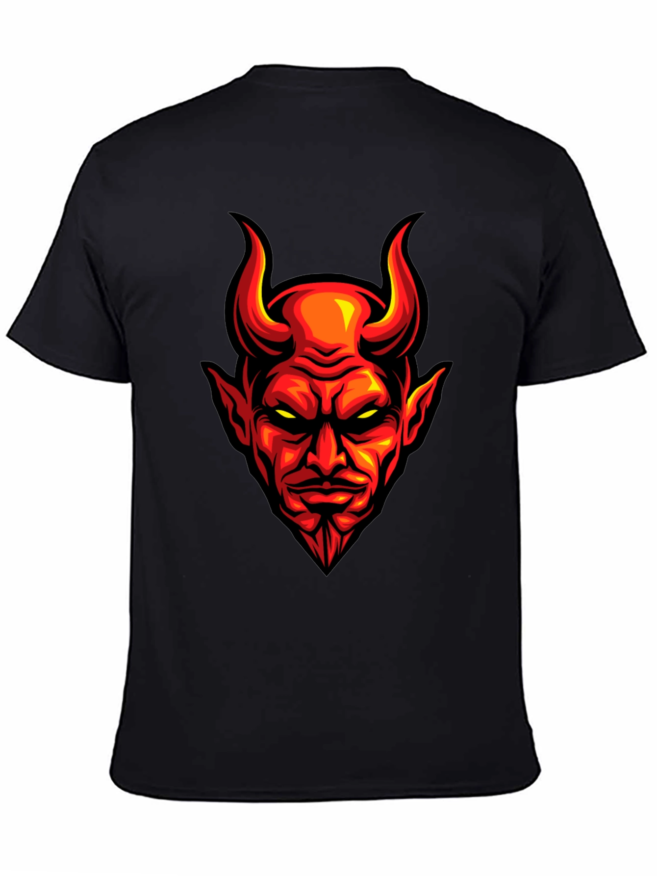 Fiery Devil Graphic Tee - Mens Black T-Shirt
