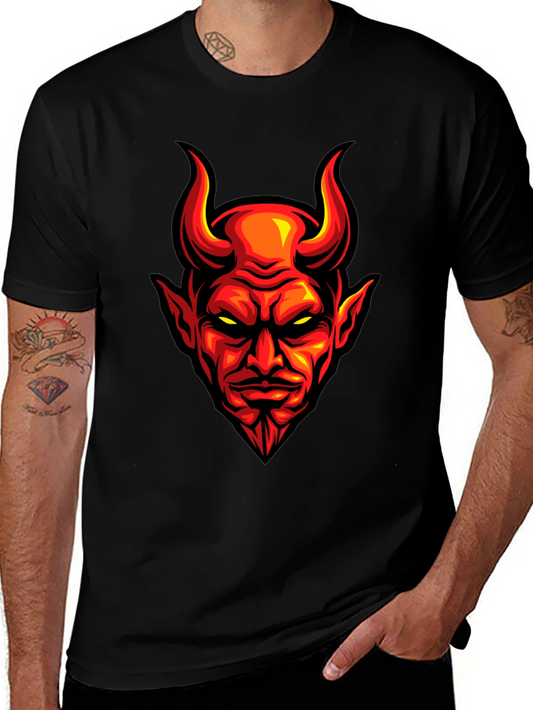 Fiery Devil Graphic Tee - Mens Black T-Shirt