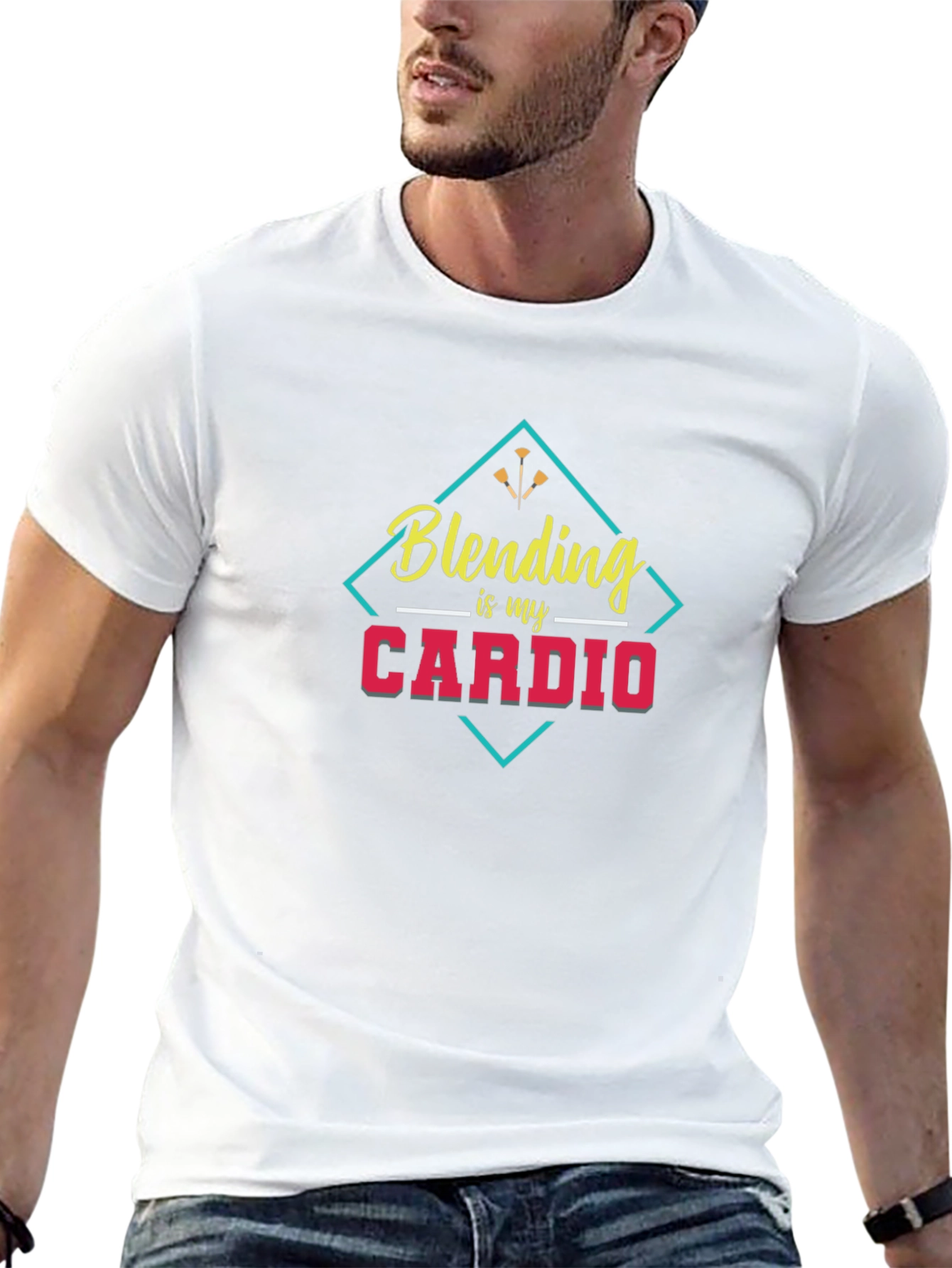 Blending is My Cardio Black Graphic Tee