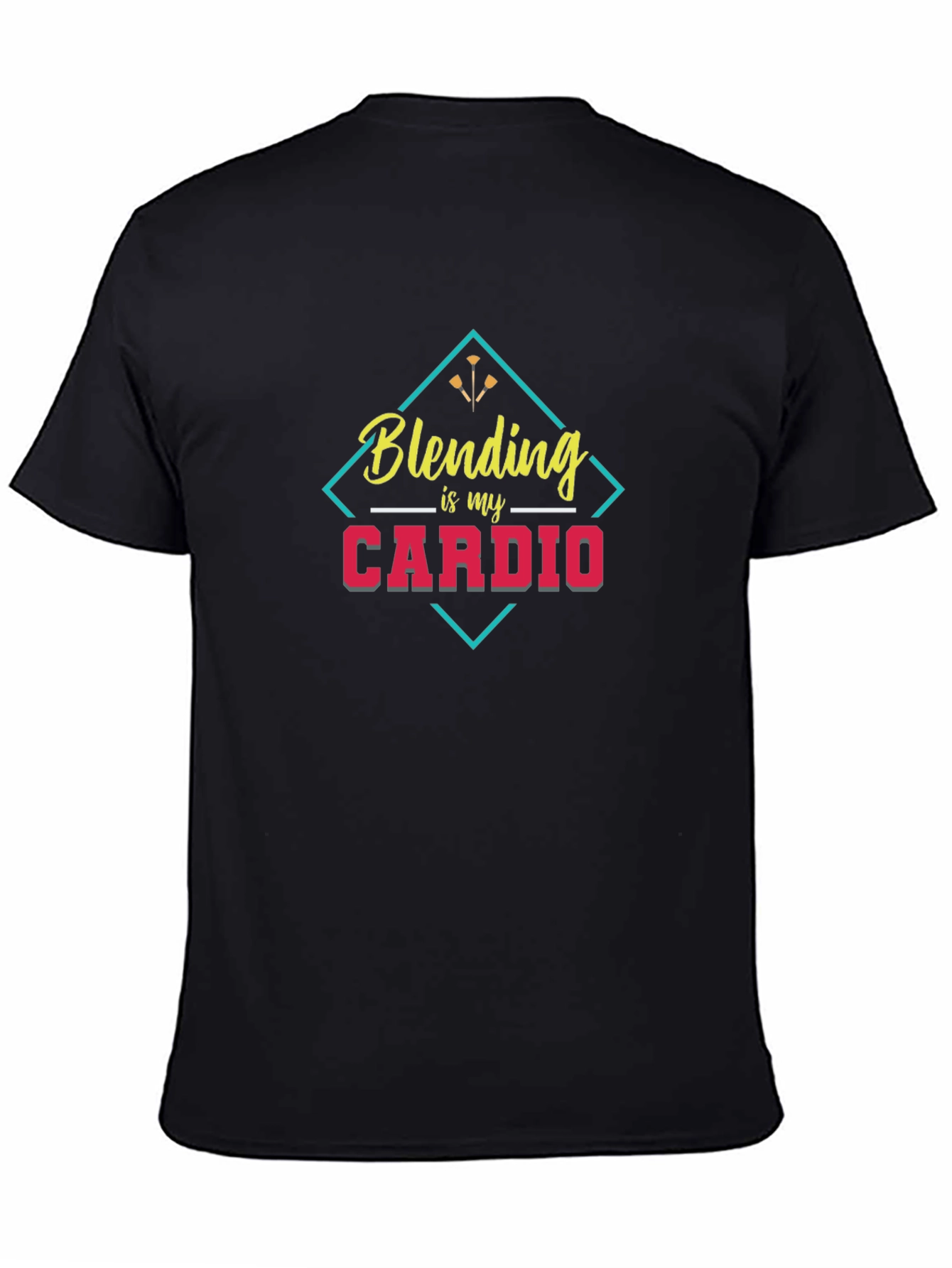 Blending is My Cardio Black Graphic Tee