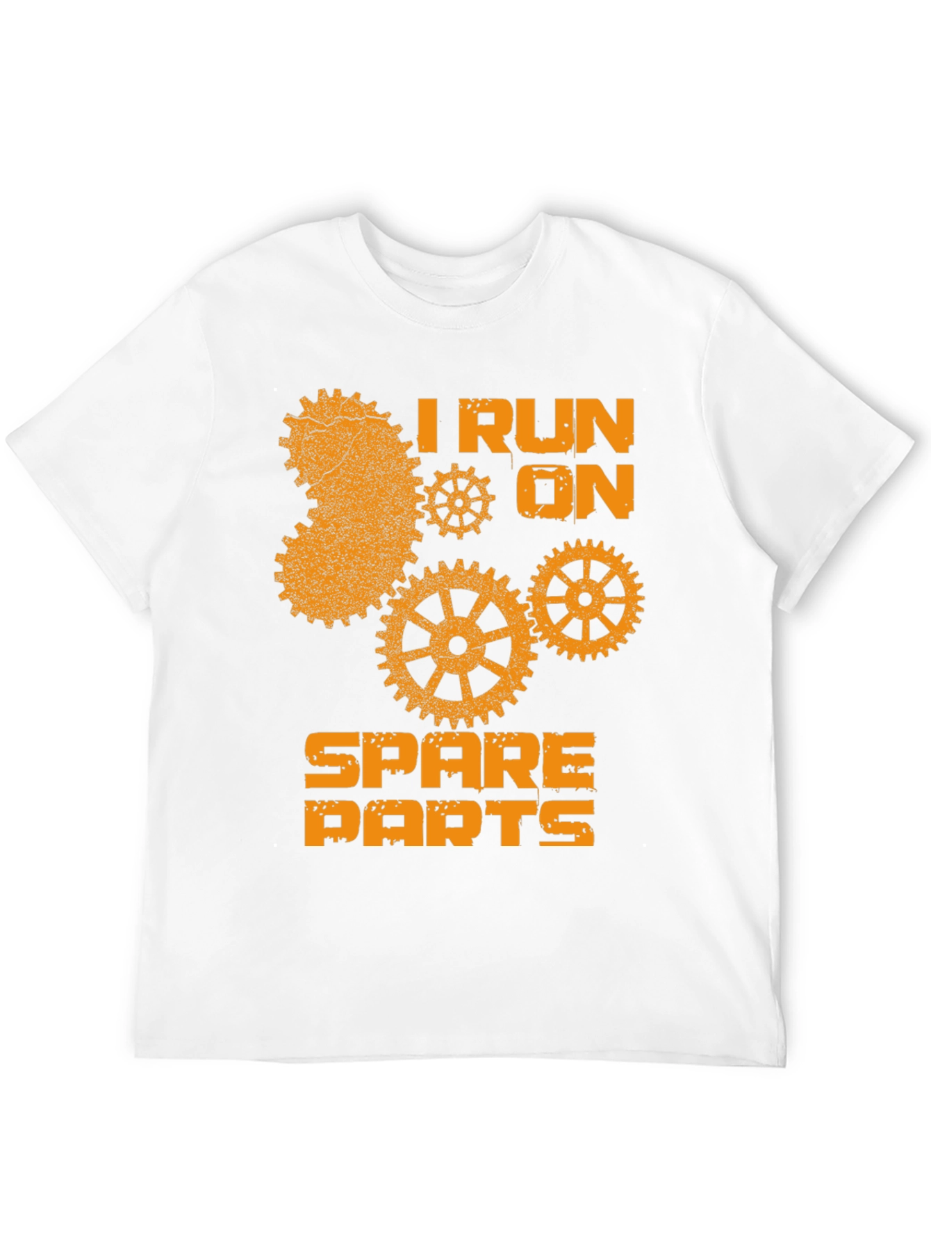 I Run on Spare Parts Mens Black T-Shirt