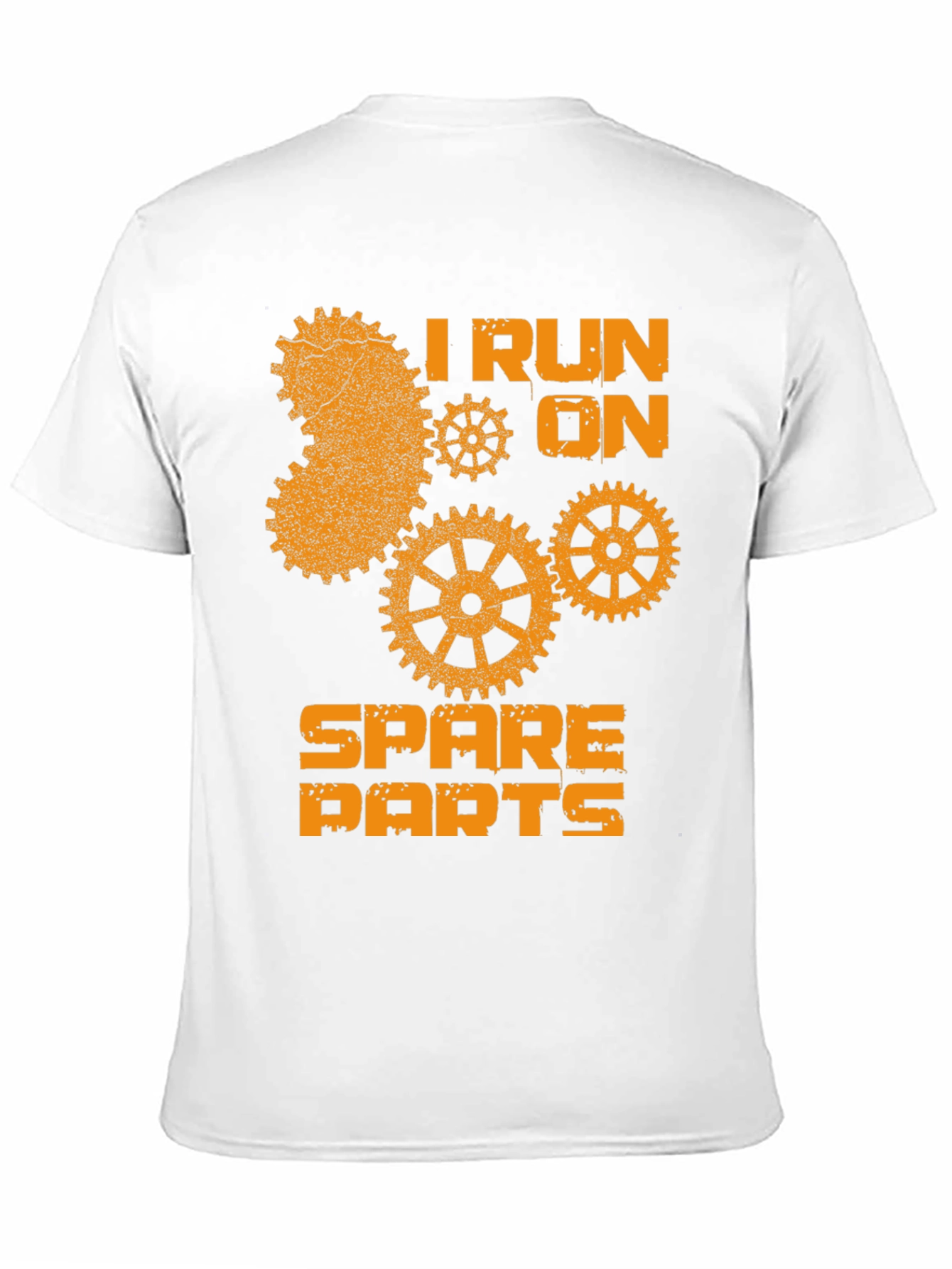 I Run on Spare Parts Mens Black T-Shirt