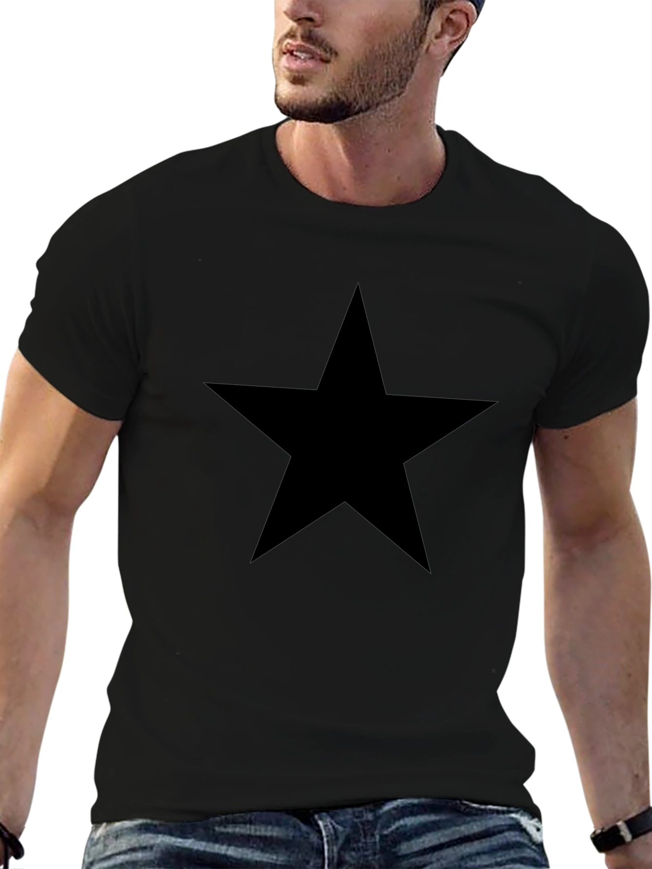 Black Star Graphic Tee - Casual Comfort