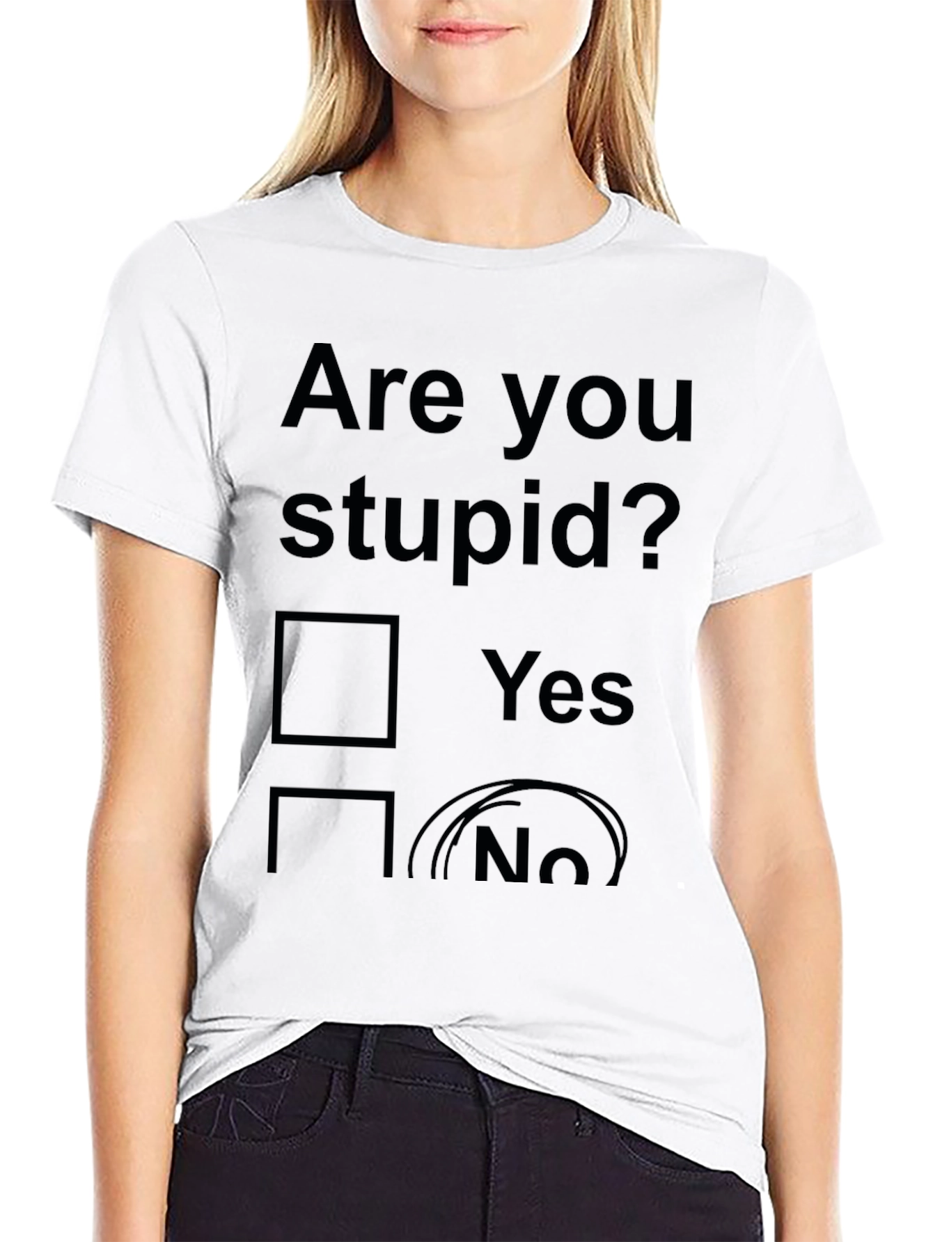 Funny Are You Stupid? Novelty T-Shirt