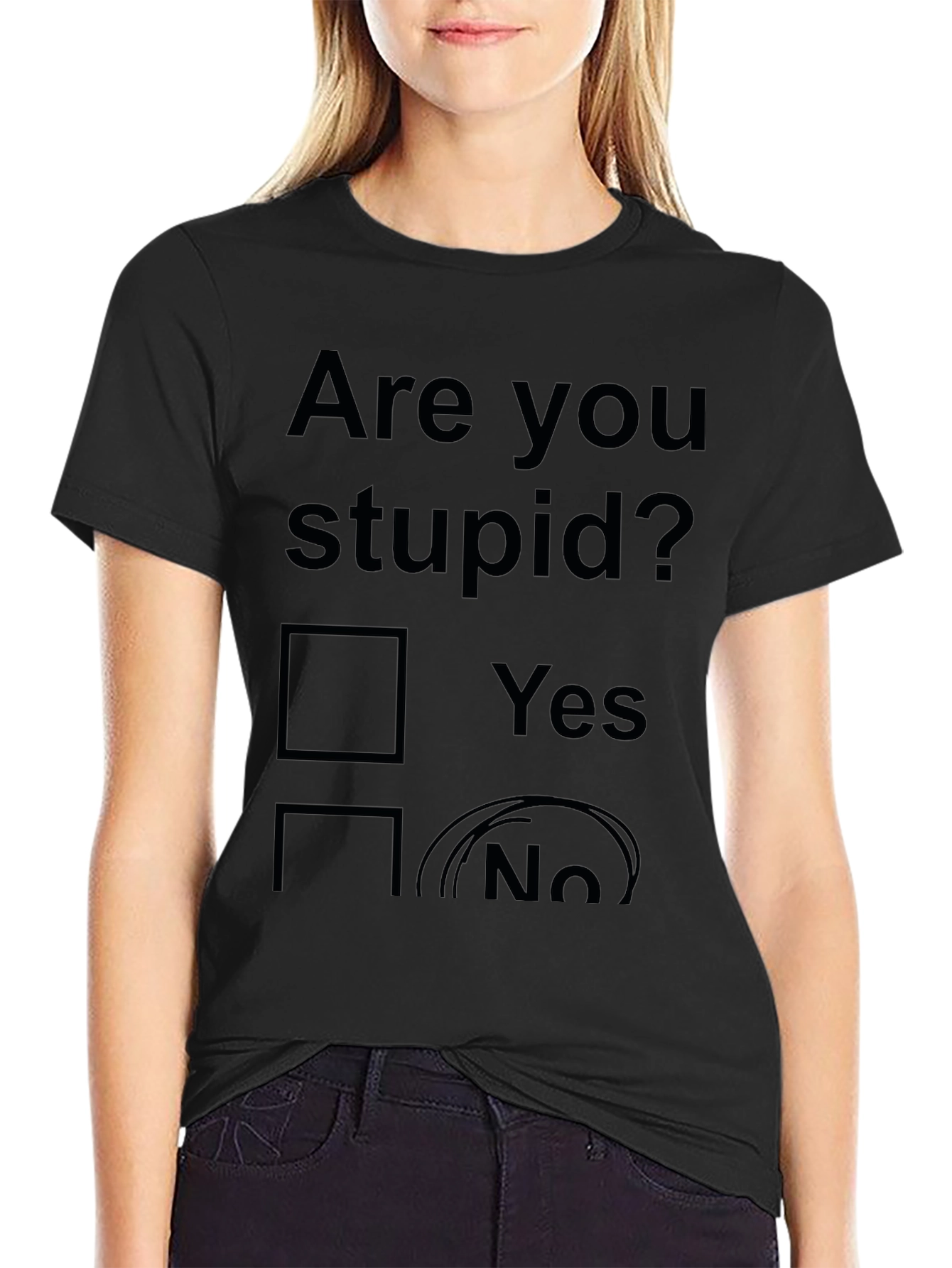 Funny Are You Stupid? Novelty T-Shirt
