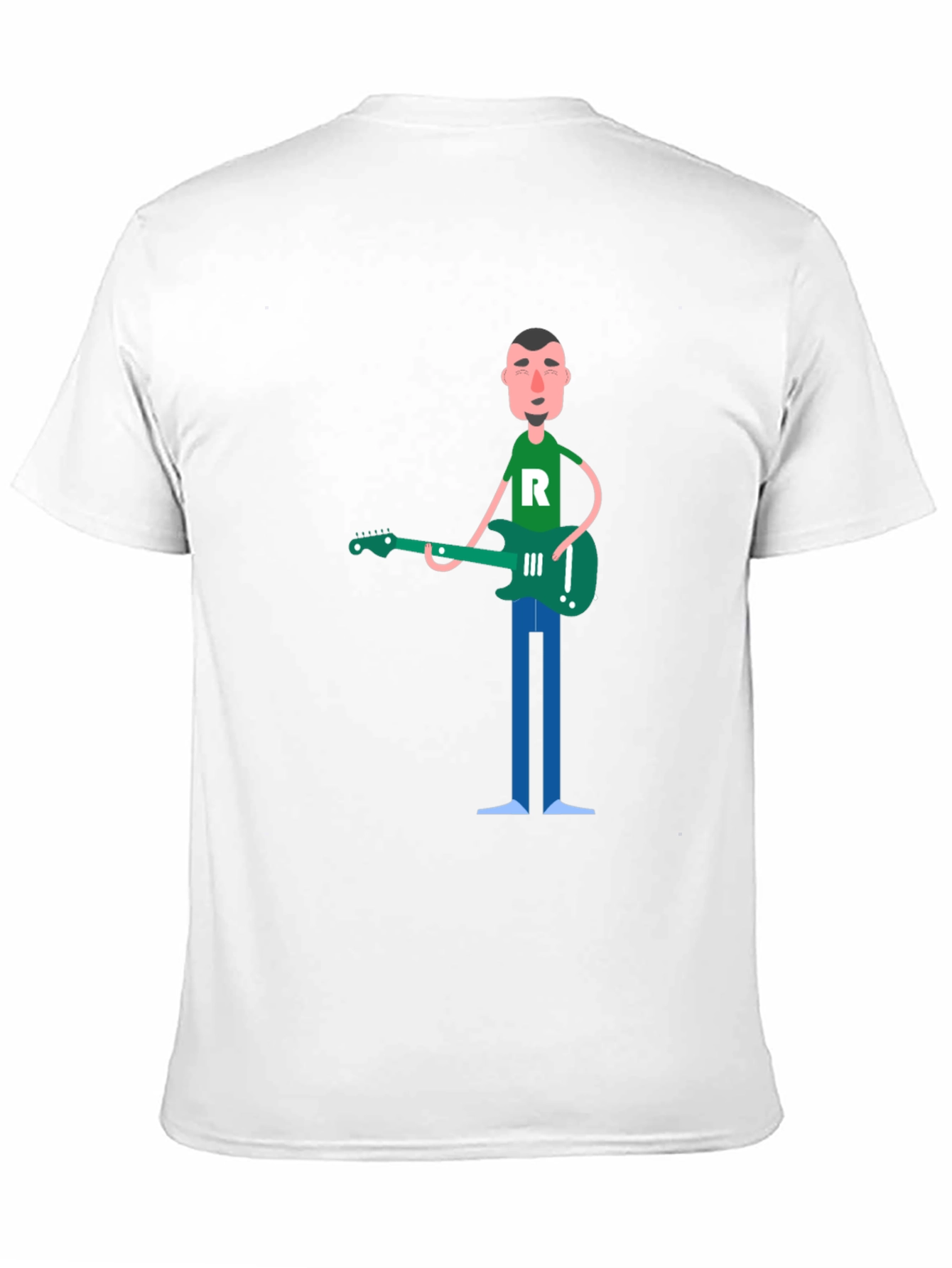 Cartoon Guitarist Graphic T-Shirt
