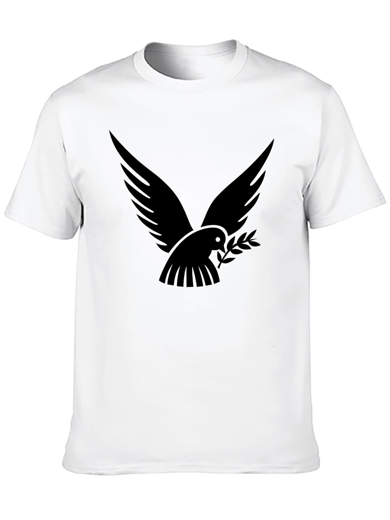 Dove Peace T-Shirt - Soft Black Cotton Graphic Tee