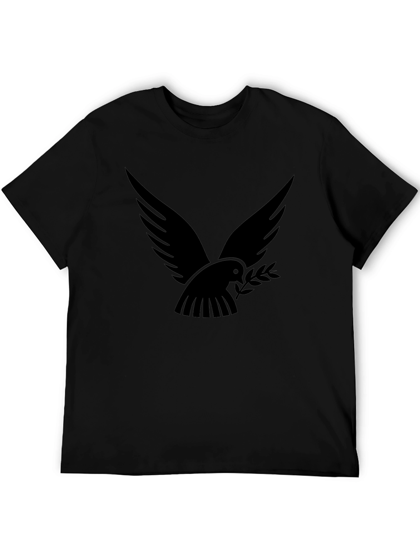 Dove Peace T-Shirt - Soft Black Cotton Graphic Tee
