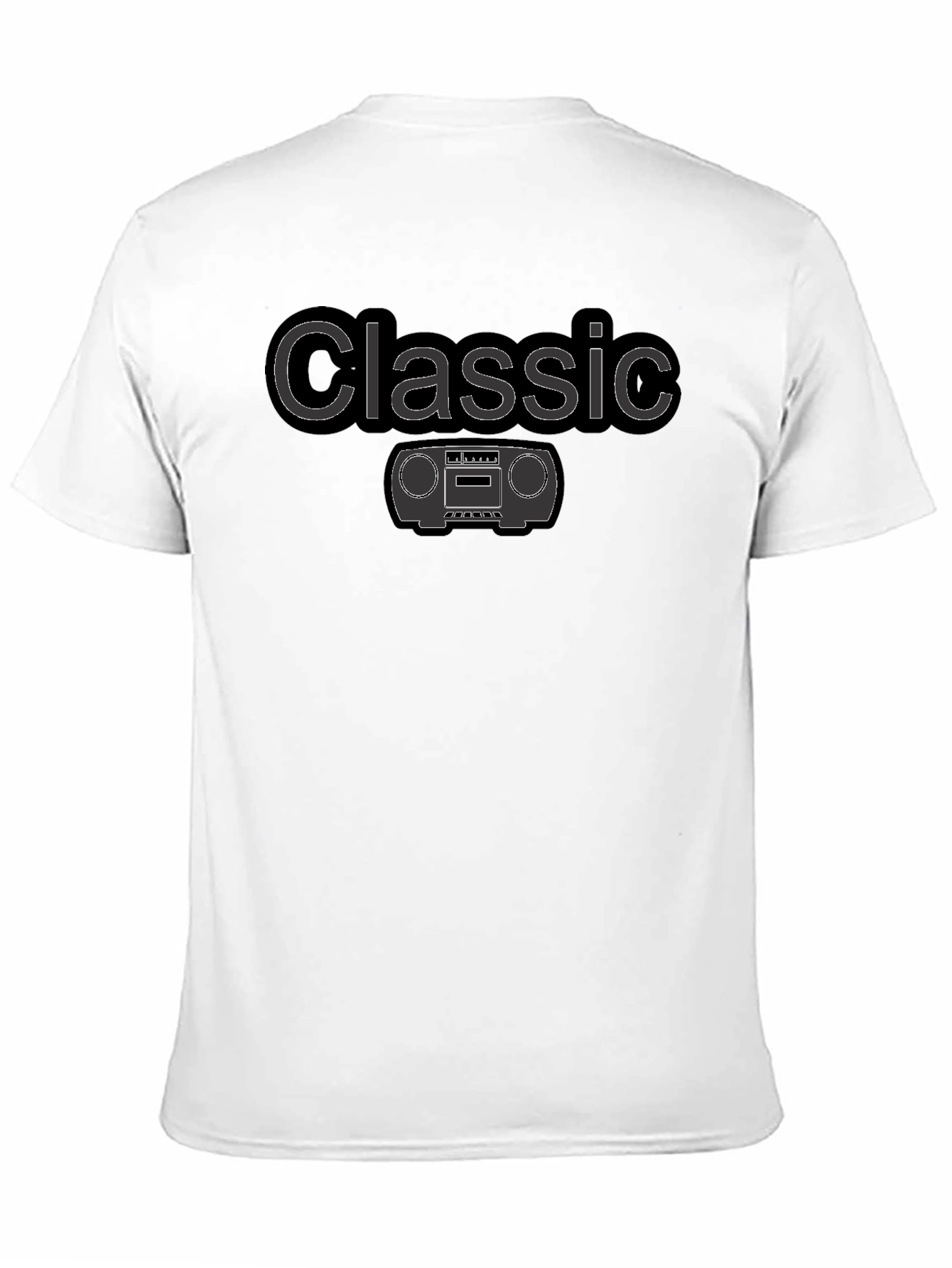 Classic Boombox Graphic Tee - Retro Style T-Shirt