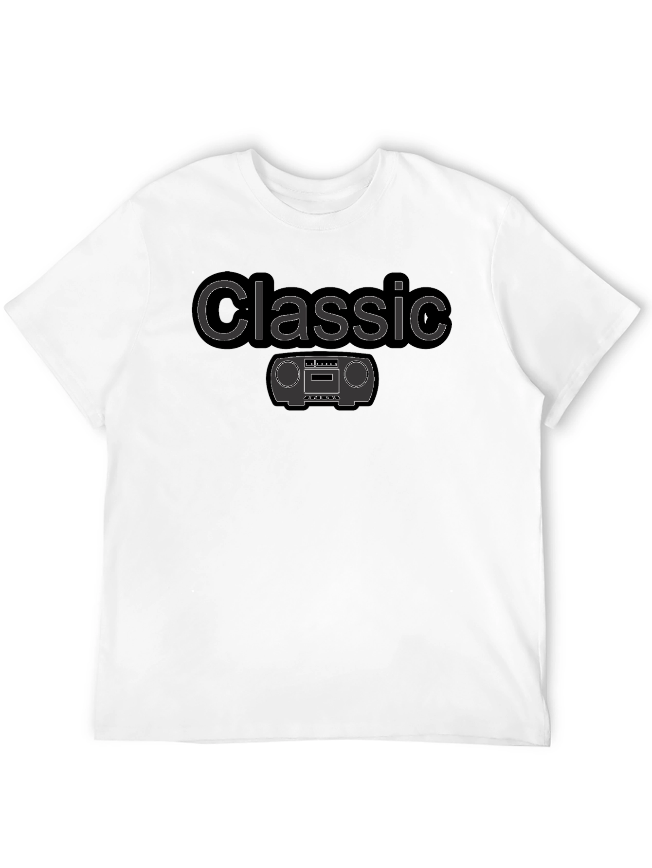 Classic Boombox Graphic Tee - Retro Style T-Shirt