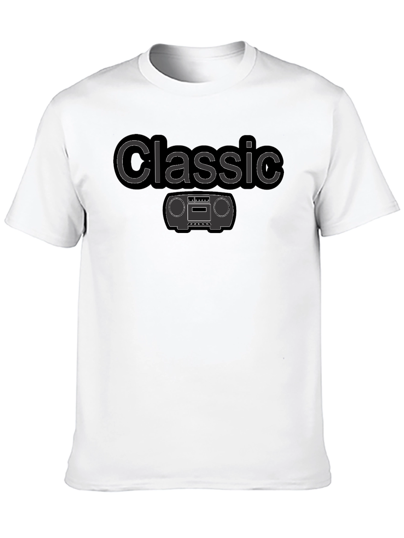 Classic Boombox Graphic Tee - Retro Style T-Shirt