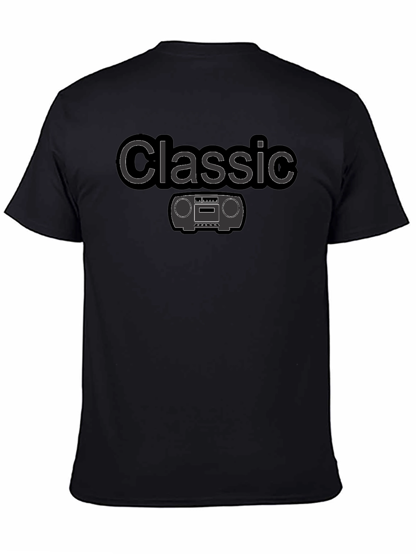 Classic Boombox Graphic Tee - Retro Style T-Shirt