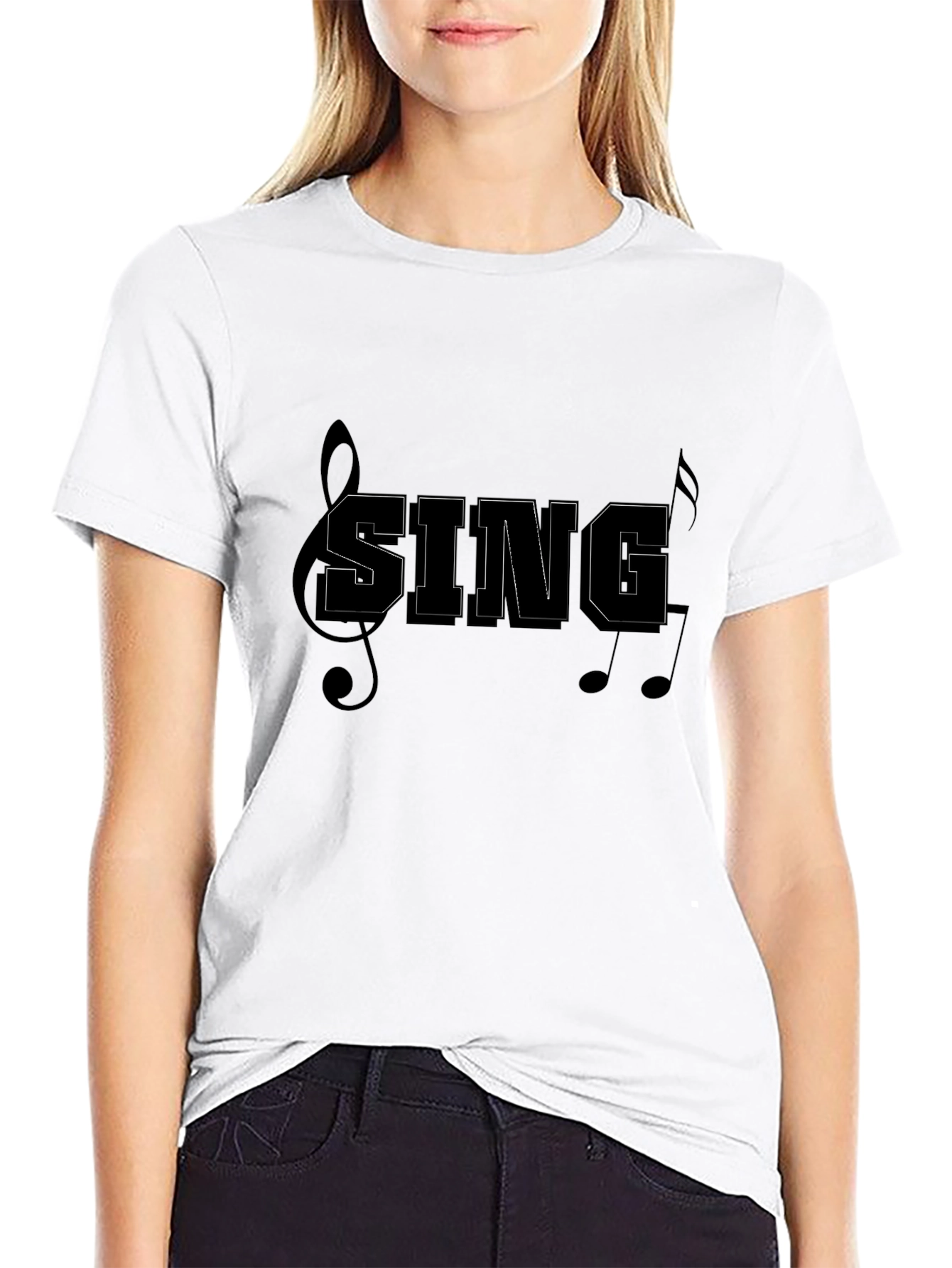 Sing T-Shirt - Music Notes Graphic Tee