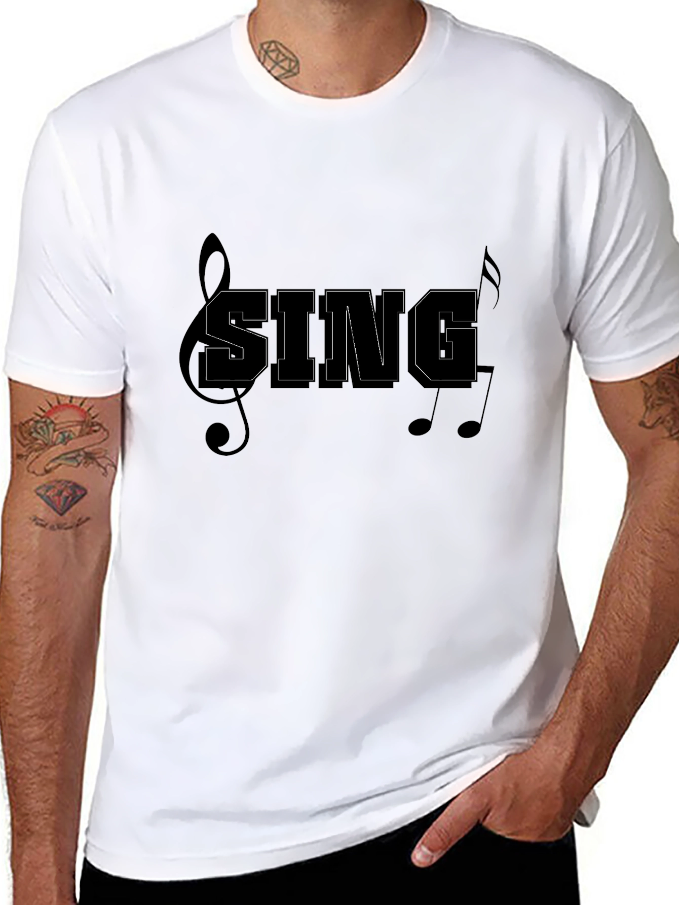 Sing T-Shirt - Music Notes Graphic Tee