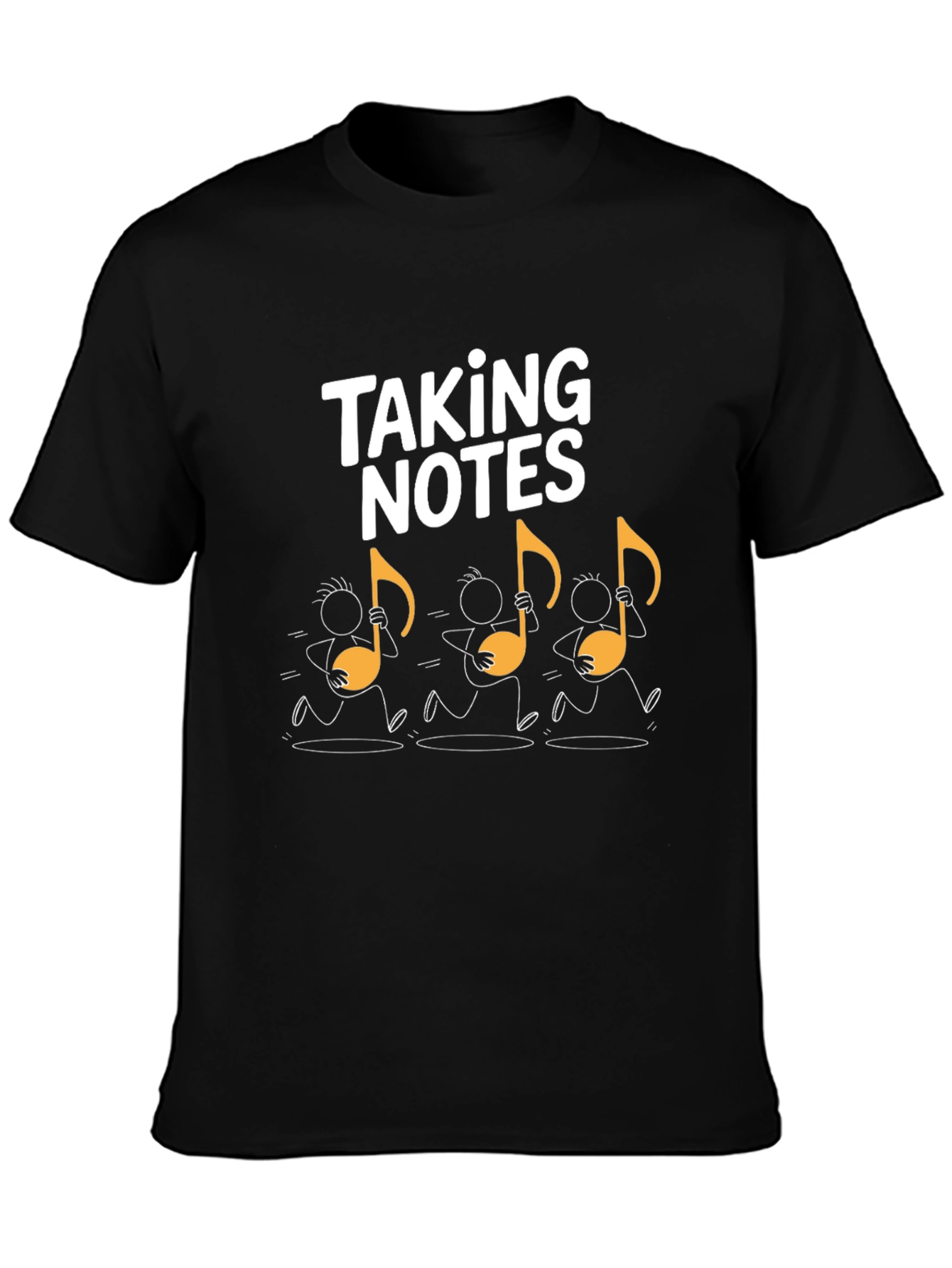 Taking Notes Music T-Shirt - Black Novelty Tee