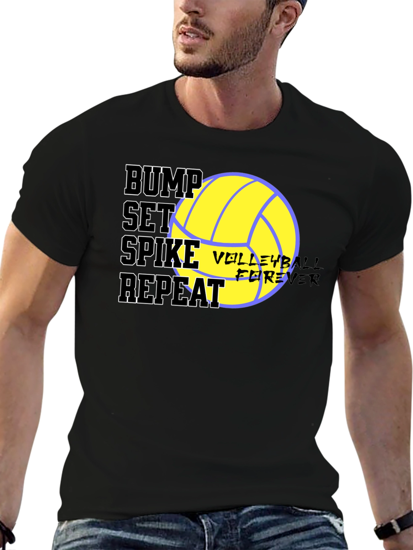 Bump Set Spike Repeat Volleyball T-Shirt