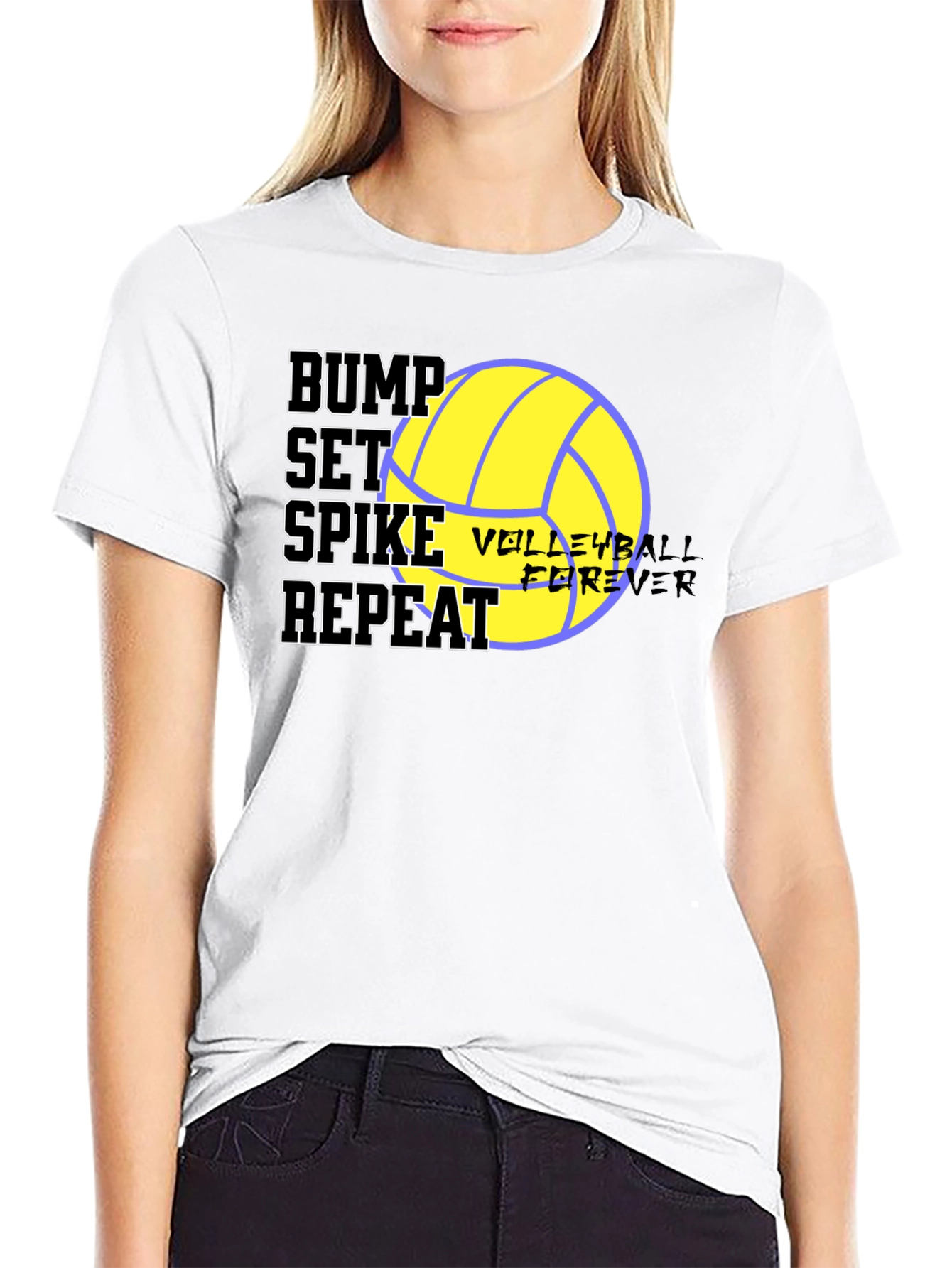 Bump Set Spike Repeat Volleyball T-Shirt
