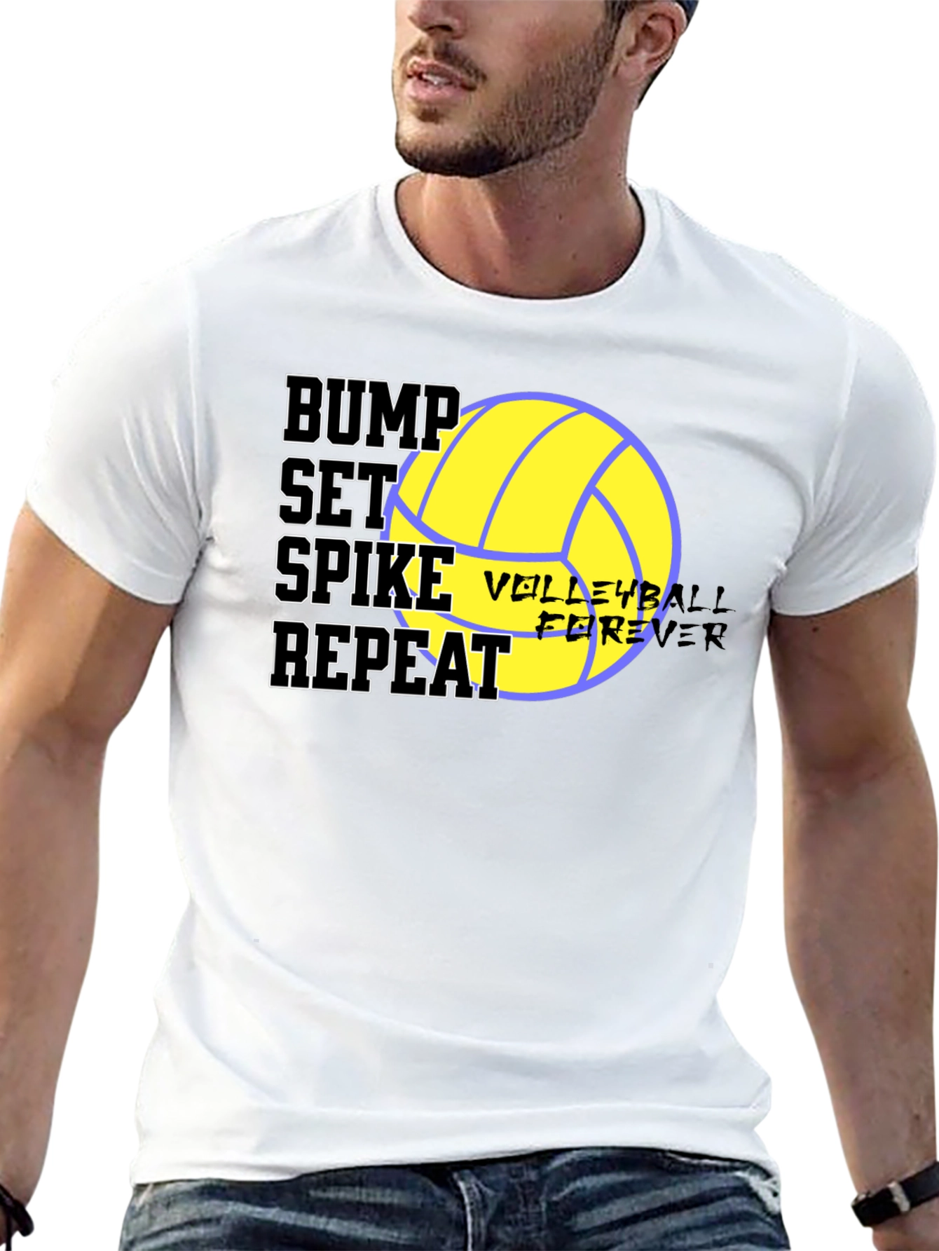 Bump Set Spike Repeat Volleyball T-Shirt