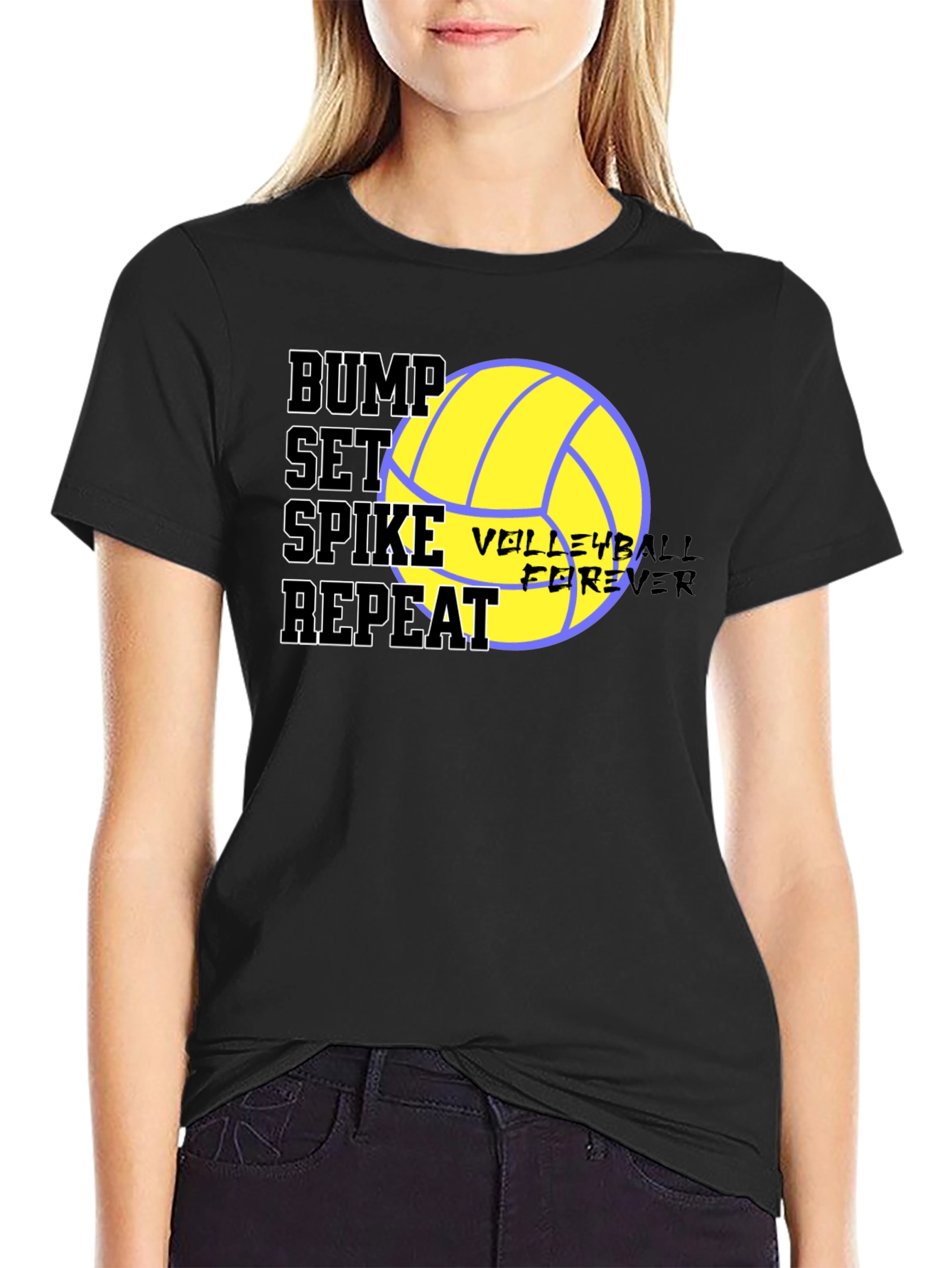 Bump Set Spike Repeat Volleyball T-Shirt