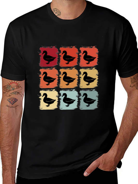 Retro Duck Square T-Shirt - Unique Design