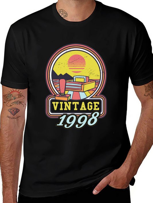 Vintage 1998 Gamer T-Shirt Retro Style Birthday Gift
