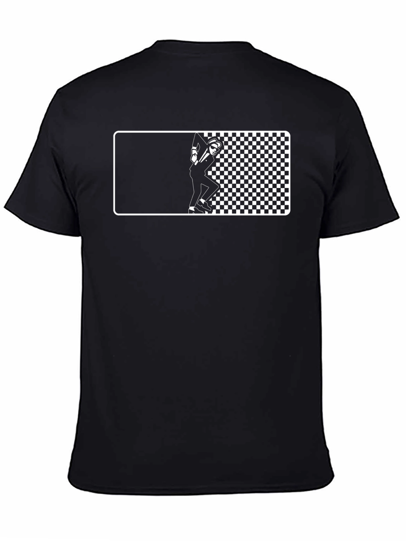 Mod Checkerboard T-Shirt - Black & White Design