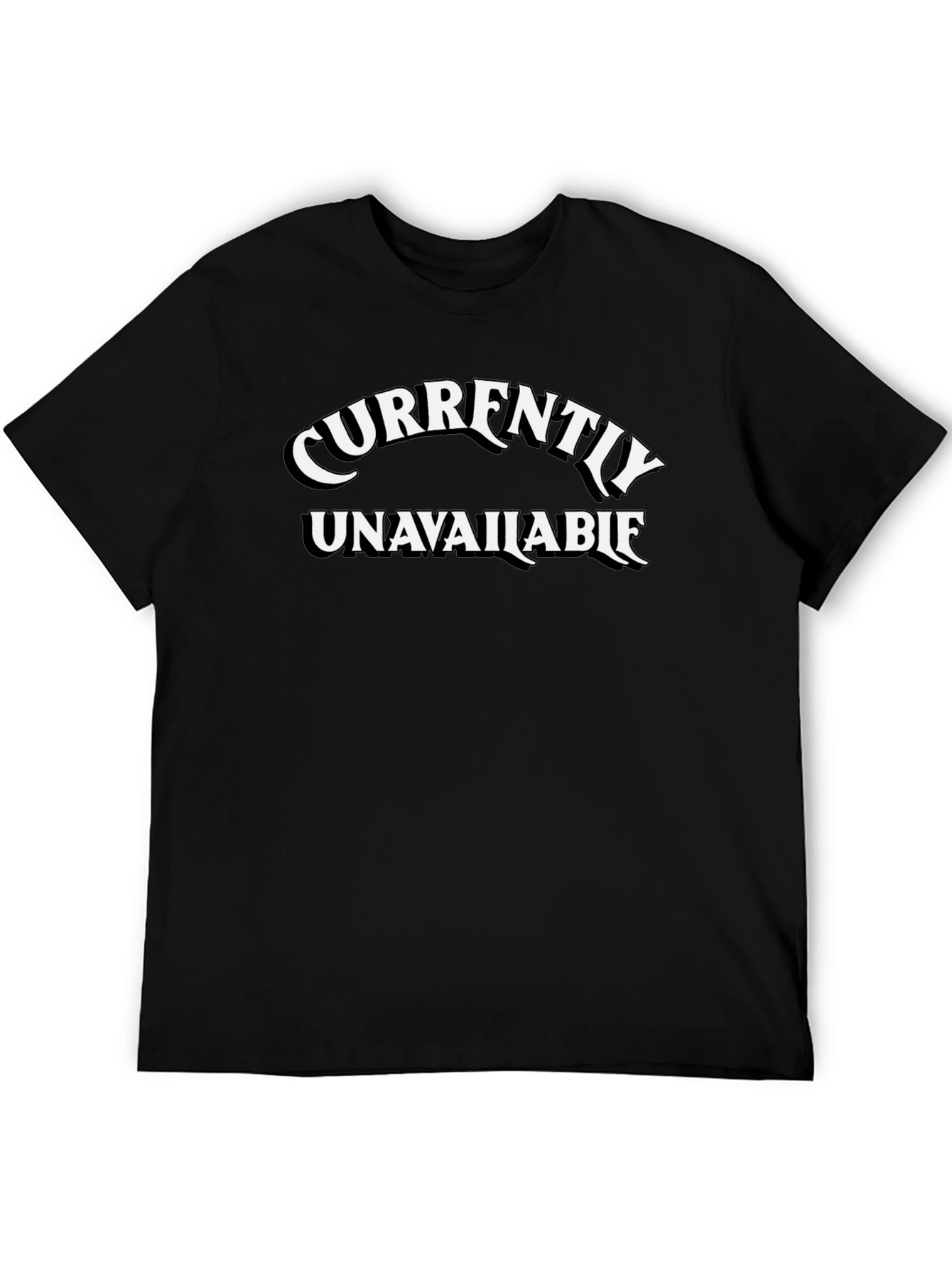 Currently Unavailable Graphic Tee - Black Cotton Casual Wear