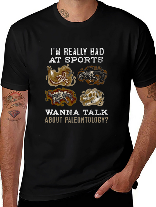 Paleontology T-Shirt - Bad at Sports Dinosaur Dig Design