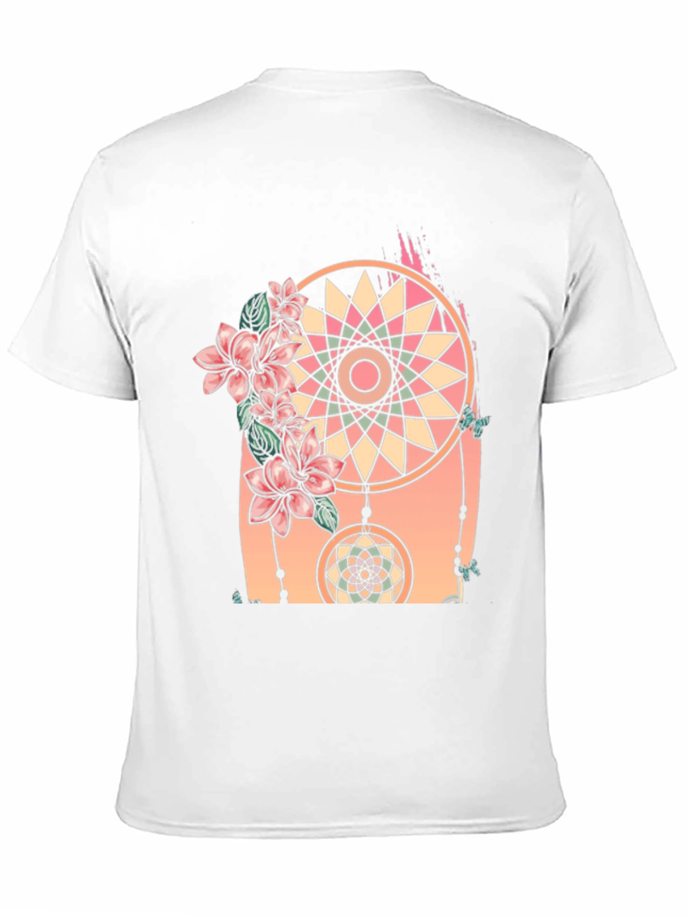 Dreamcatcher Floral Print Black T-Shirt