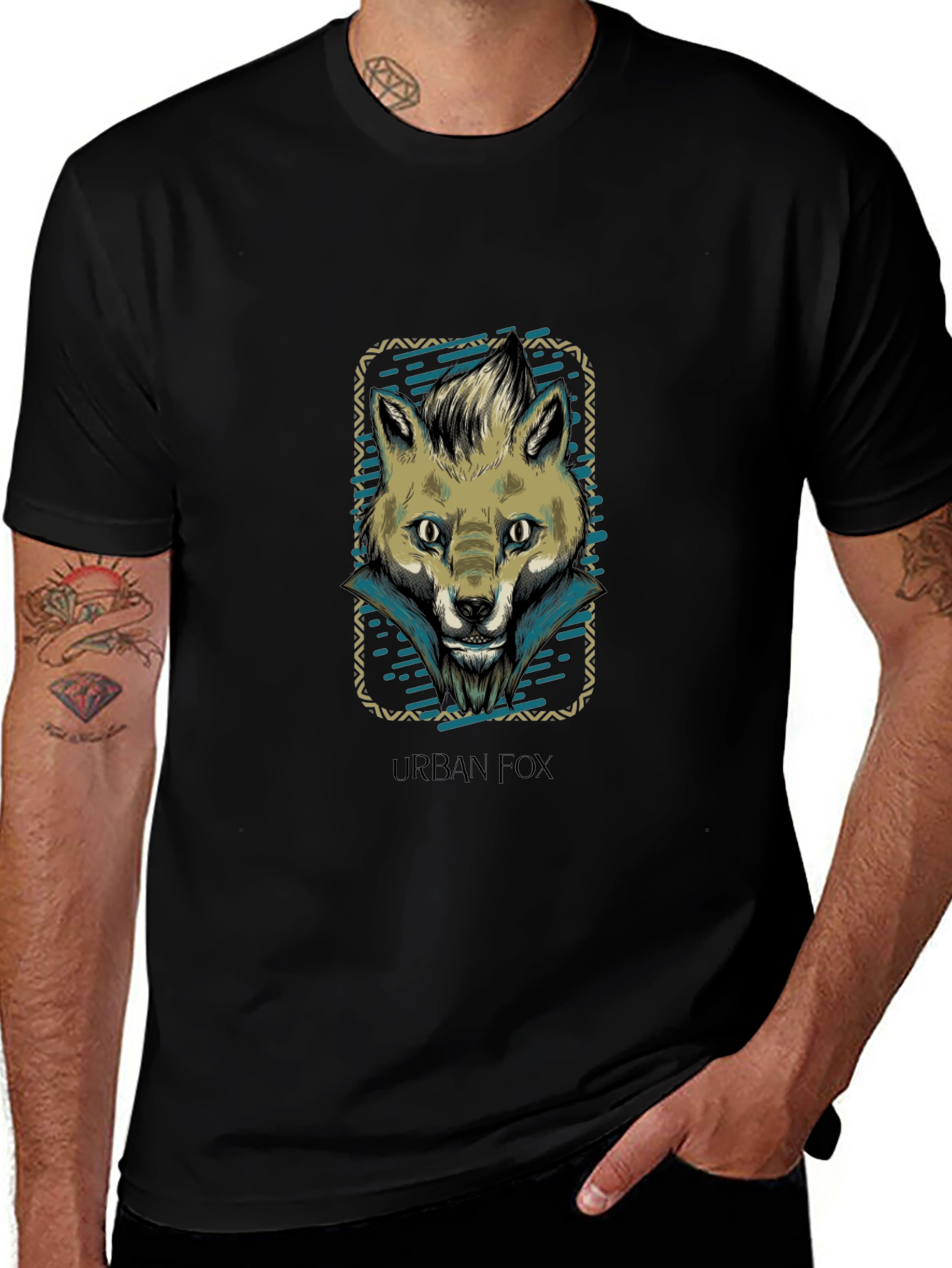Urban Fox Graphic Print Crew Neck T-Shirt