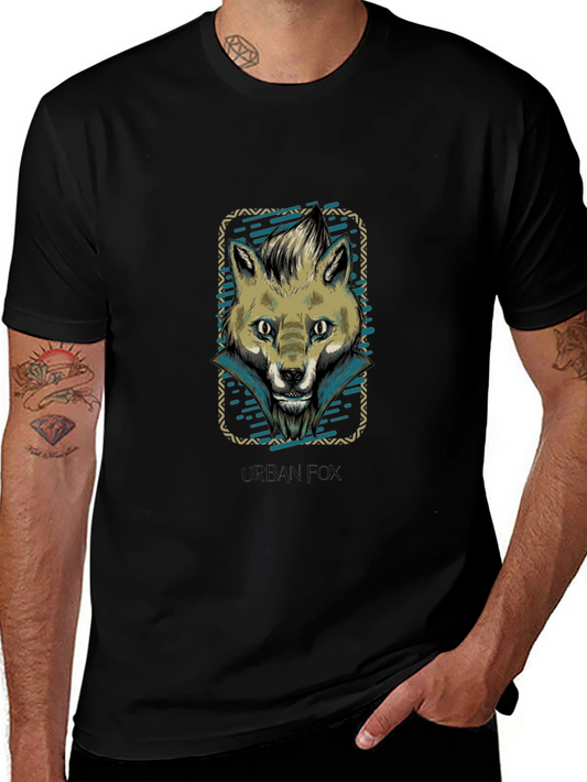 Urban Fox Graphic Print Crew Neck T-Shirt