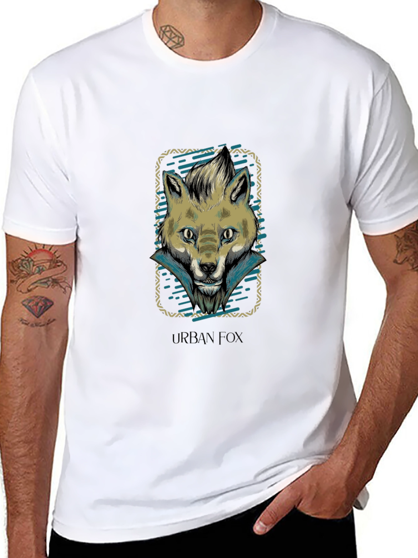 Urban Fox Graphic Print Crew Neck T-Shirt