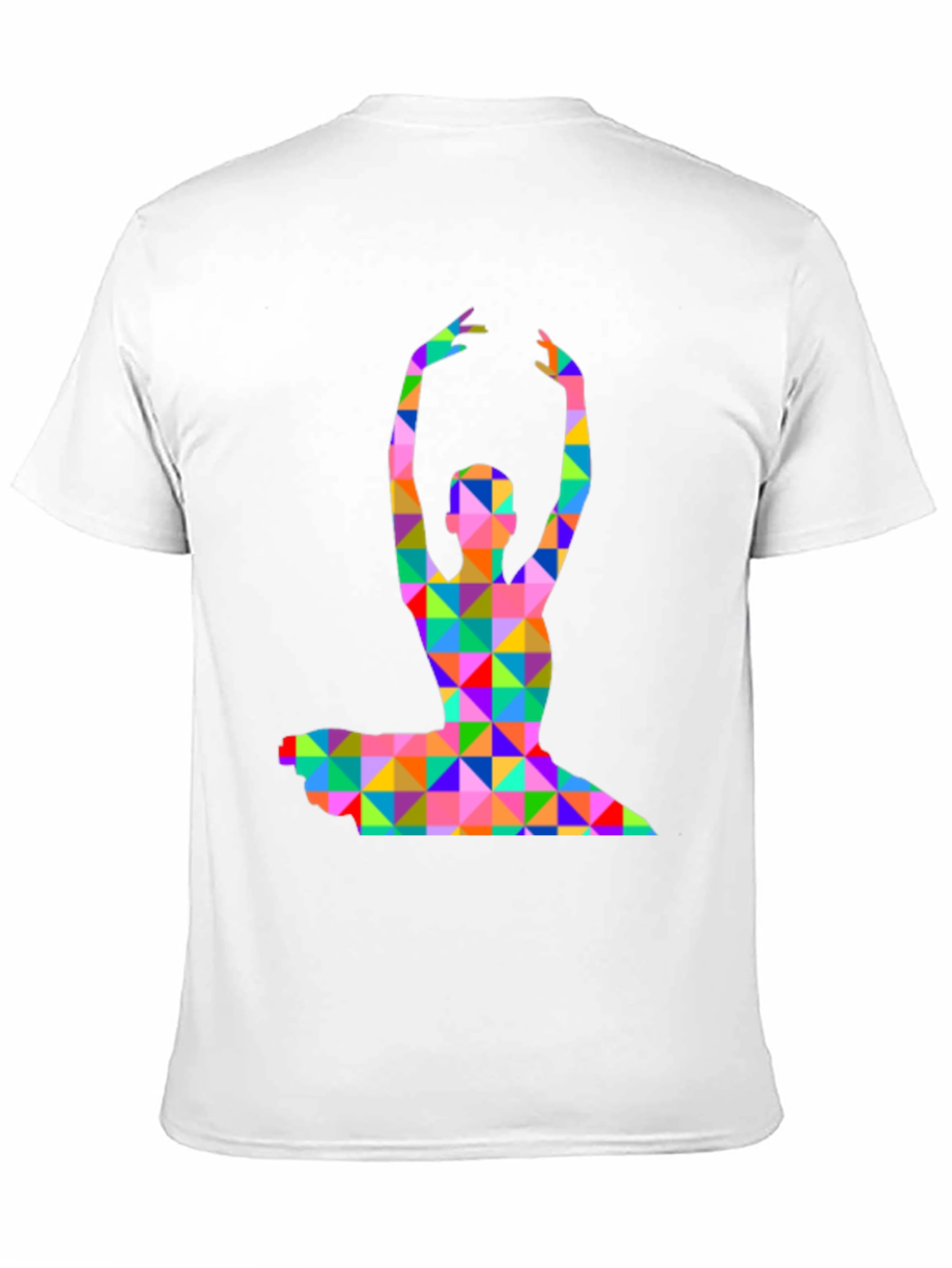 Geometric Ballerina Graphic T-Shirt - Black