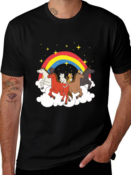 Rainbow Cats and Horses T-Shirt