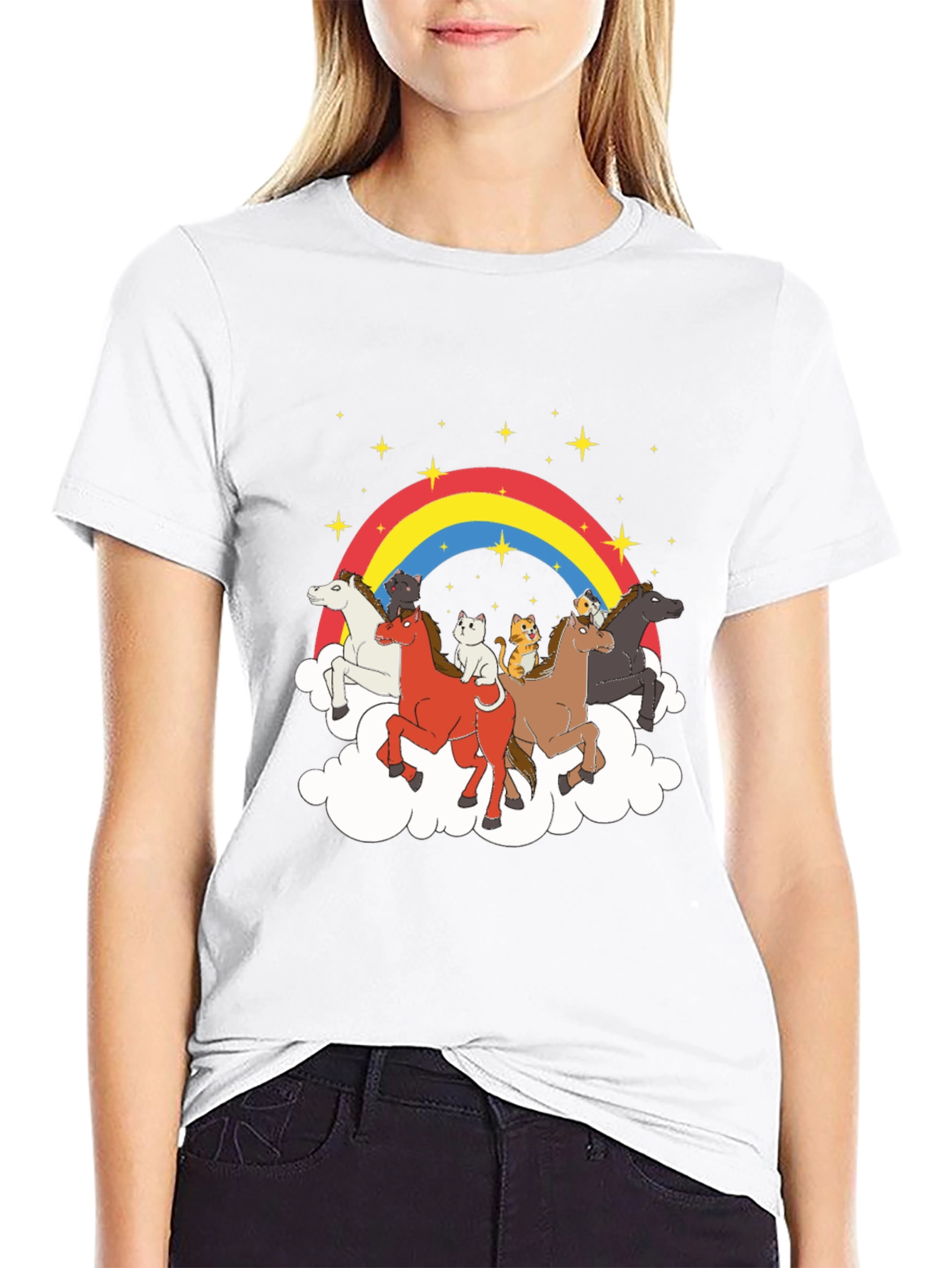 Rainbow Cats and Horses T-Shirt