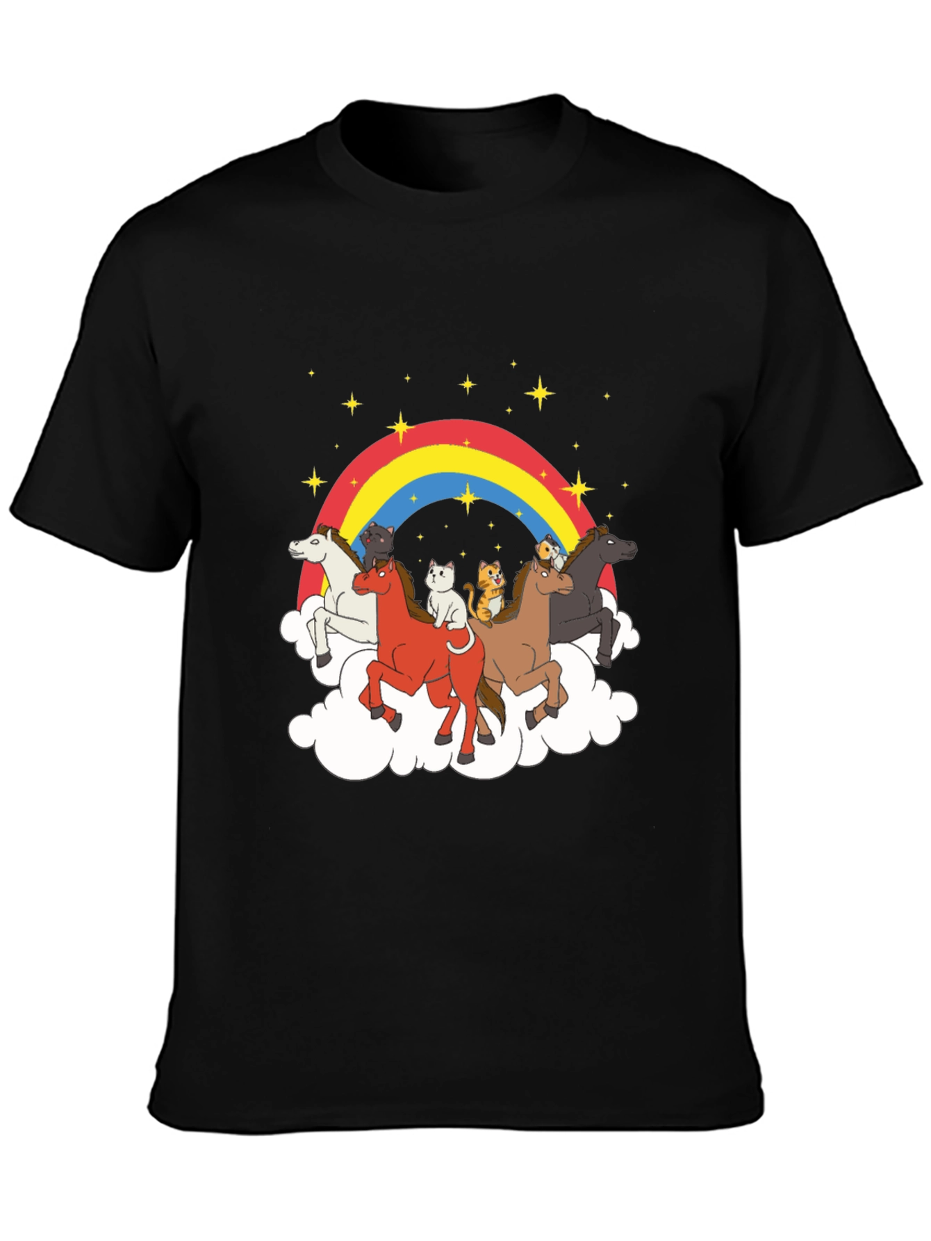 Rainbow Cats and Horses T-Shirt