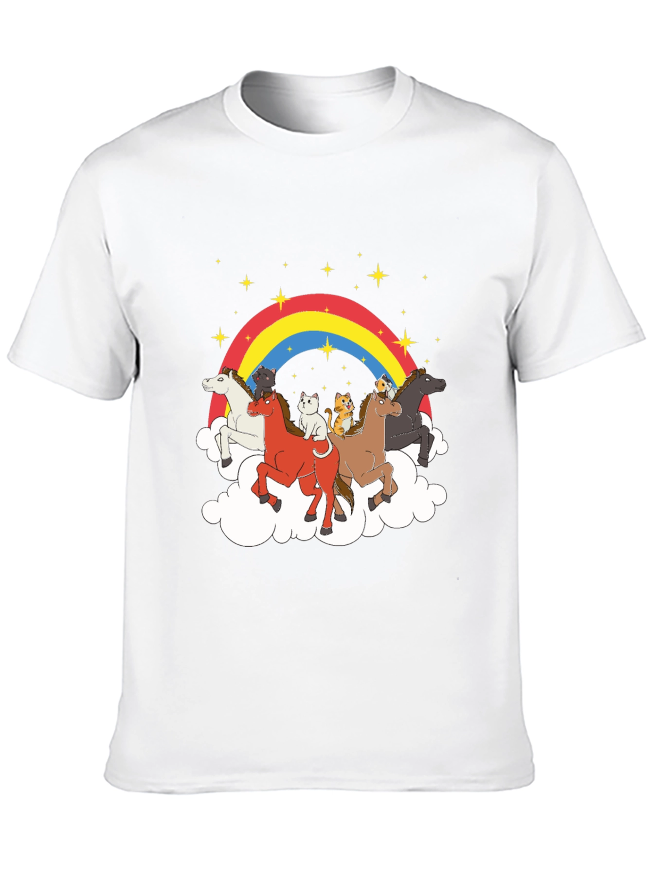 Rainbow Cats and Horses T-Shirt