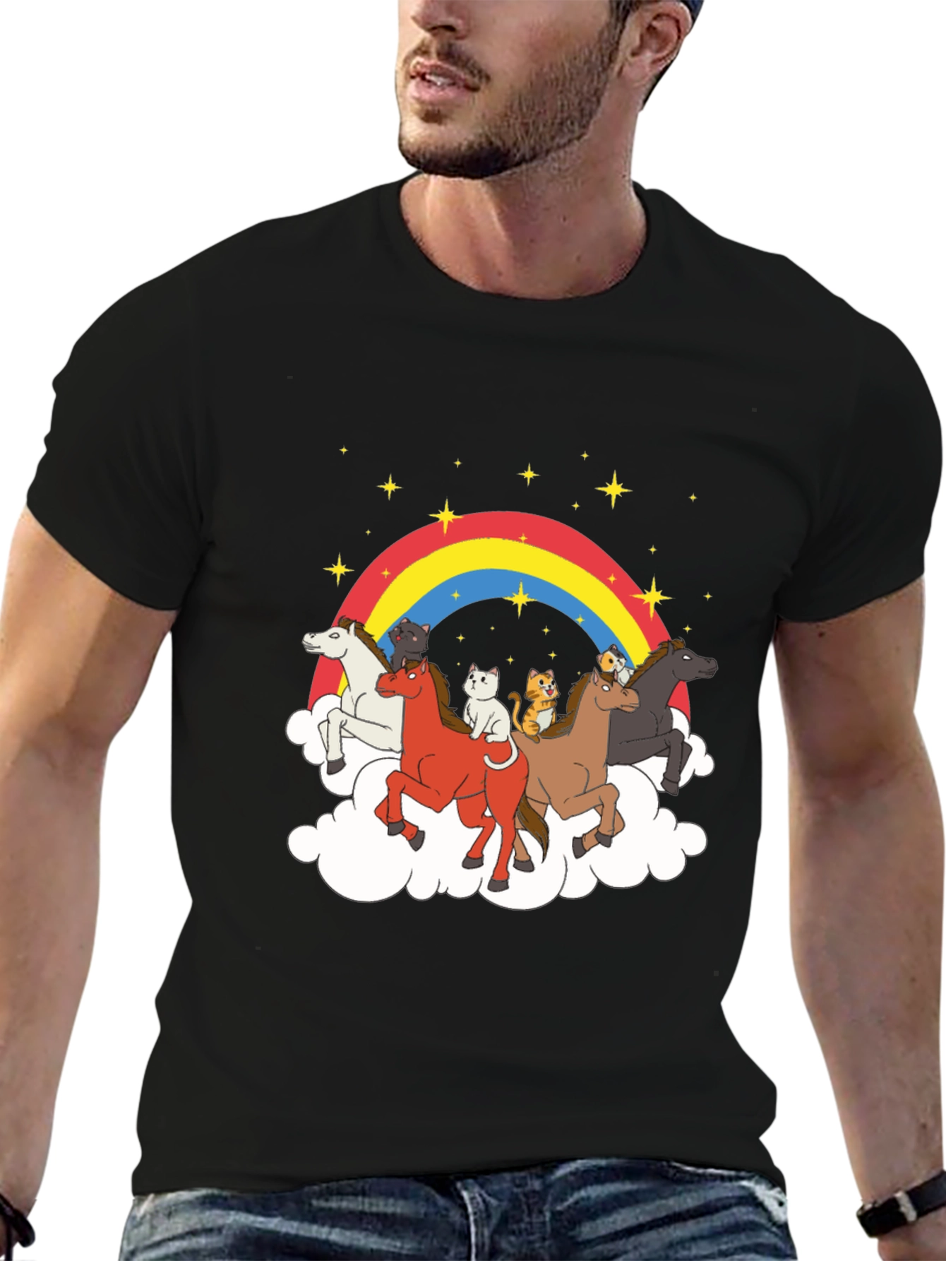 Rainbow Cats and Horses T-Shirt
