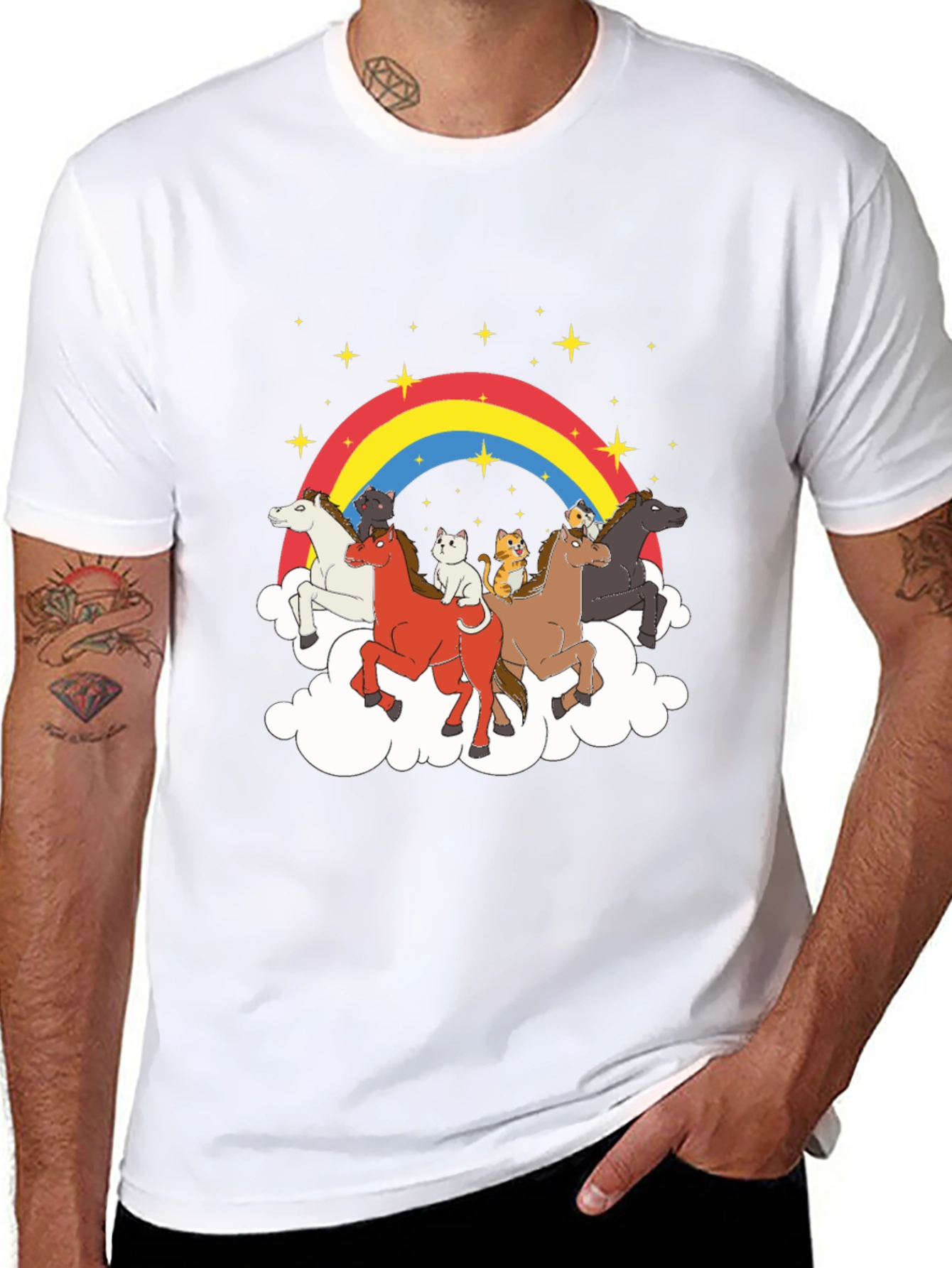 Rainbow Cats and Horses T-Shirt