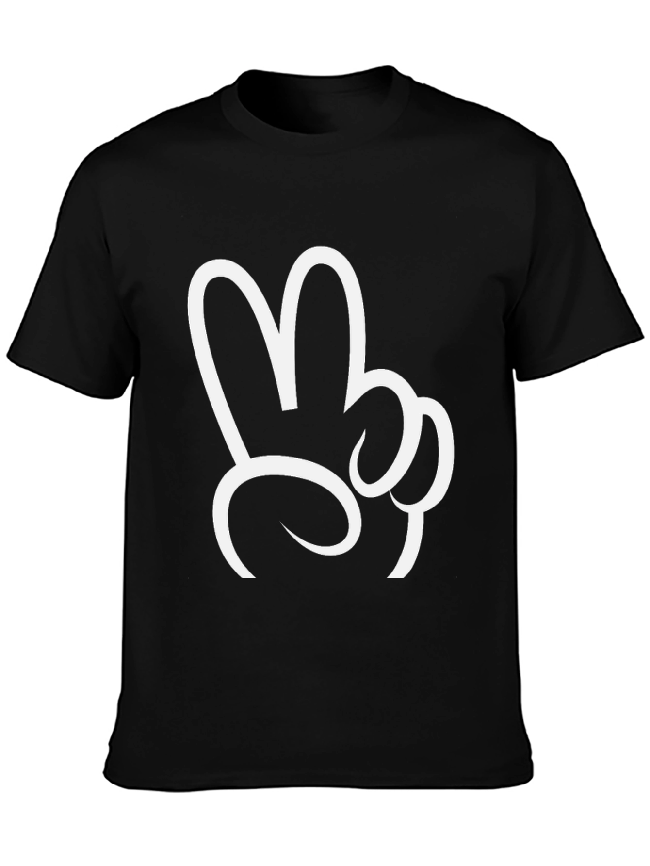 Peace Sign Graphic Tee - Classic Black T-Shirt